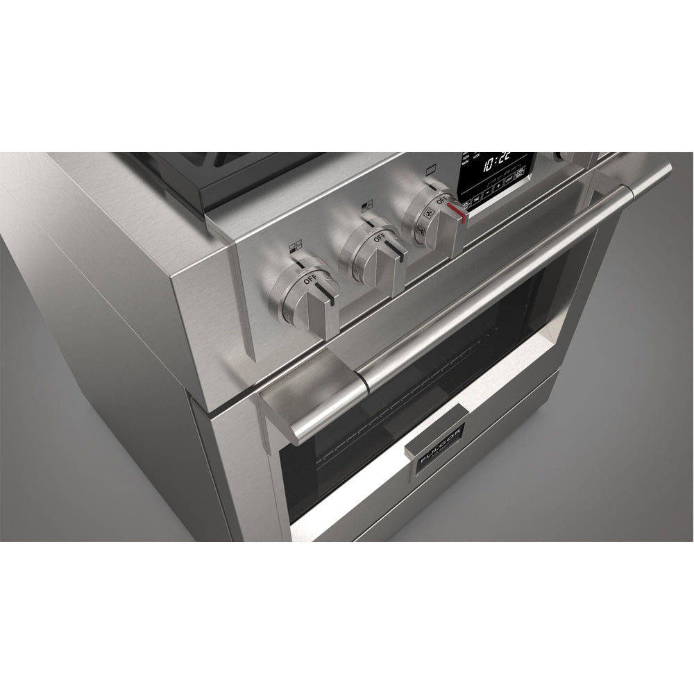 Fulgor Milano 30-inch 600 Series Dual Fuel Range - 4 Burner Stainless Steel Gas Stove & Electric Oven (Model F6PDF304S1) | Perfect for Modern Kitchens & Professional Cooking