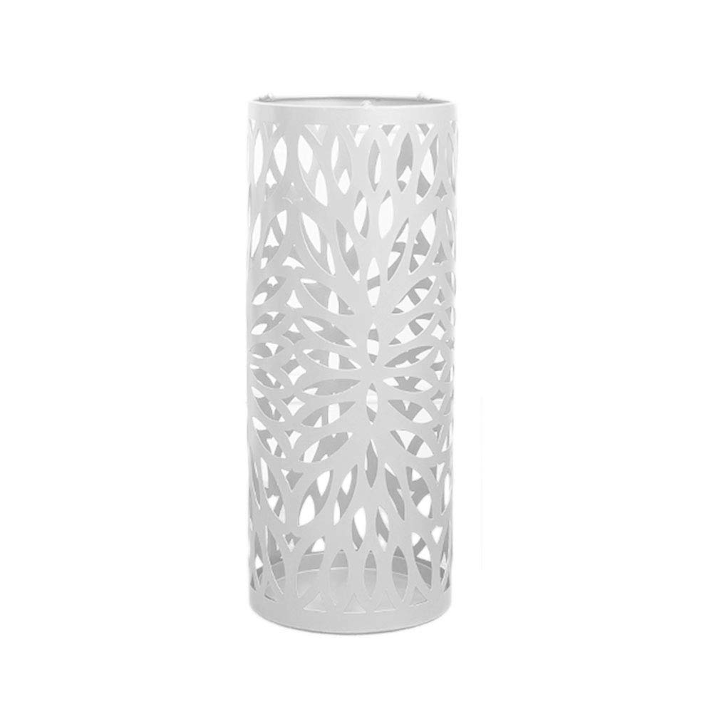 VICASKY Hollow Umbrella Holder - 8 Capacity Rustproof Metal Umbrella Stand Organizer for Home, Office, Restaurant - White | Perfect for Entryway, Porch & Indoor Storage