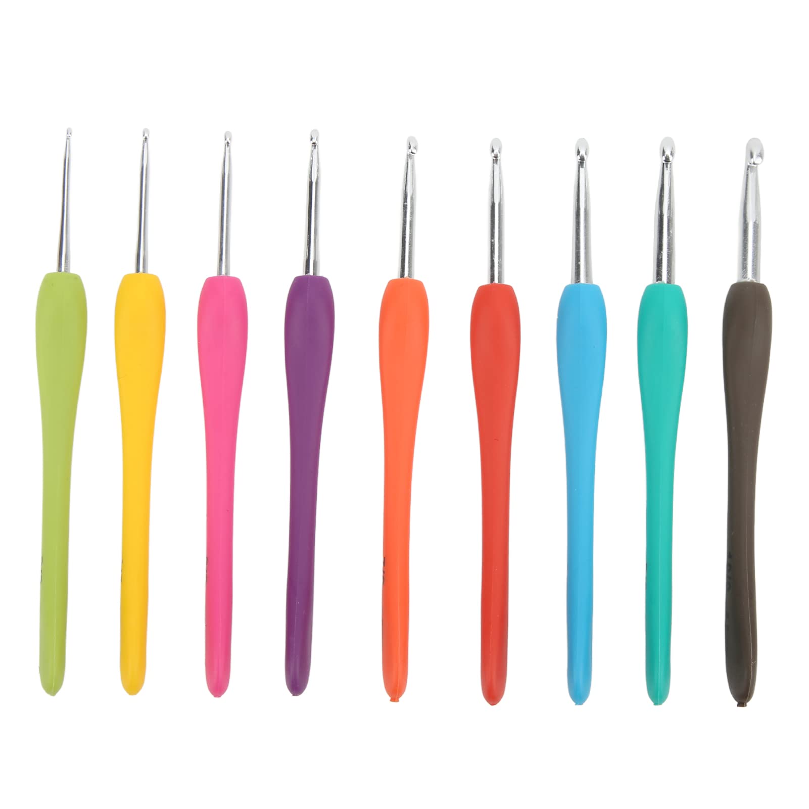 Premium Aluminum Crochet Hook Set with TPR Grip - Ergonomic & Portable Knitting Needles for Beginners & Experts - Perfect for Home Use, Gifts for Grandmother & DIY Craft Projects