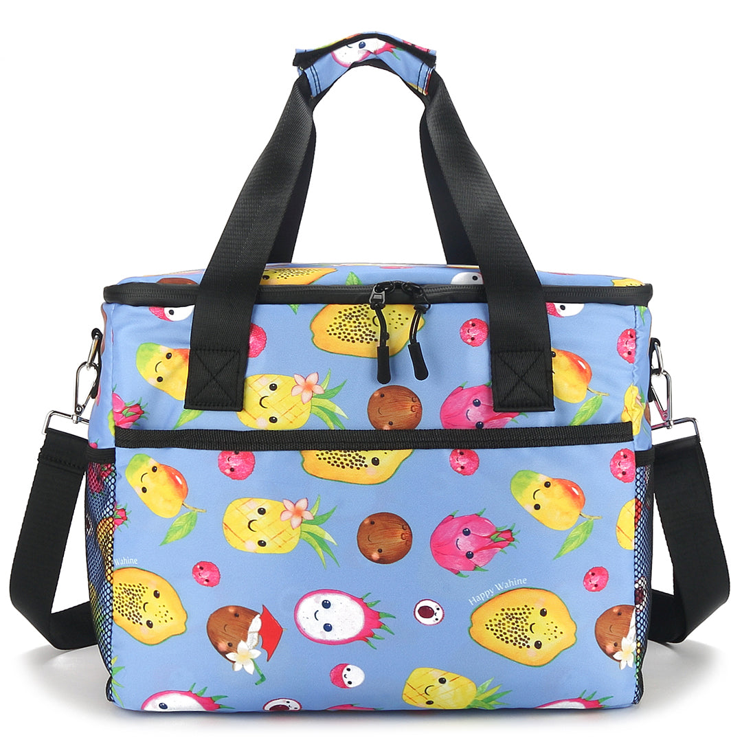 Premium Insulated Cooler Tote Bag - Large Capacity for Picnics, Beach Trips & Outdoor Adventures - Hawaii Lavender Design - Perfect for Groceries, Fruits & Drinks