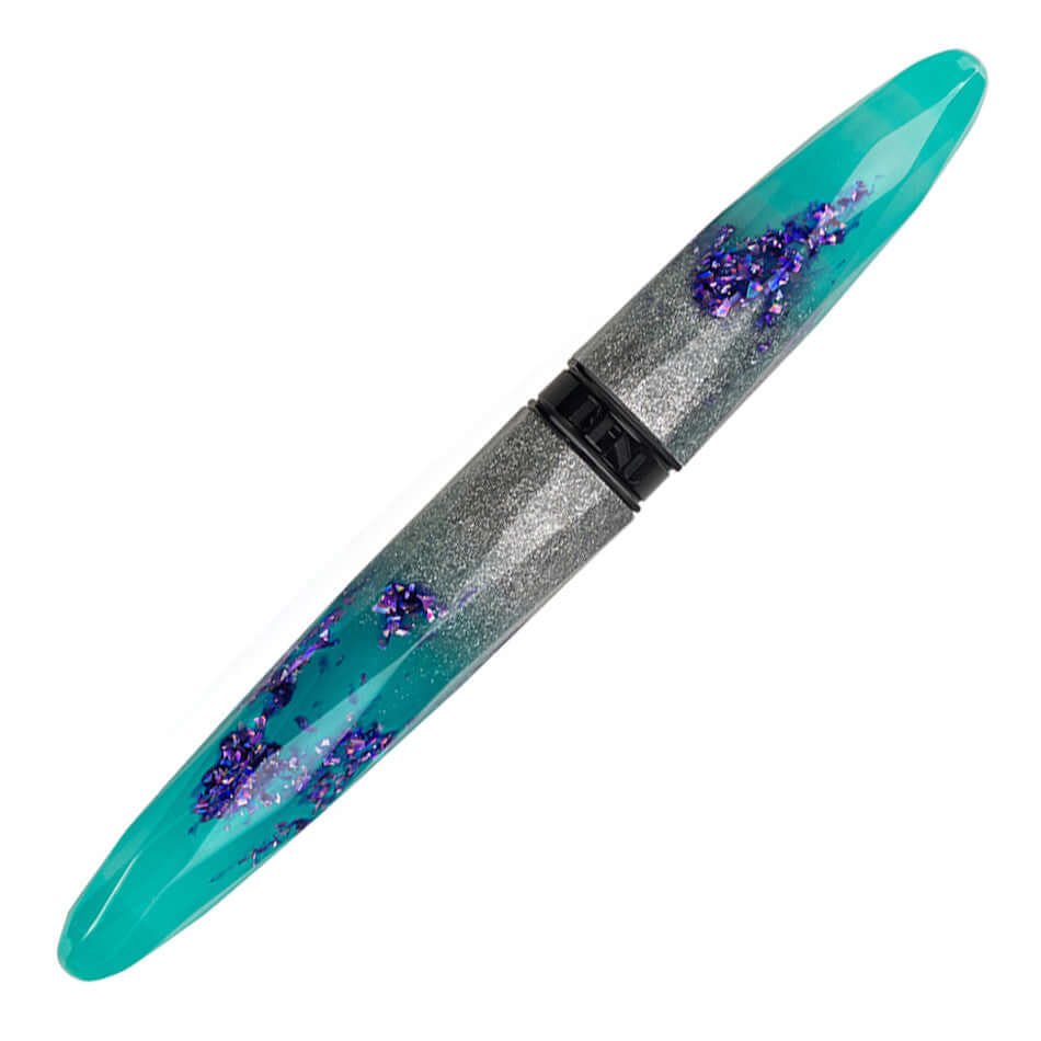 Benu Briolette Rollerball Pen - Luminous Lagoon Blue Fountain Pen for Writing, Journaling & Gifts - Smooth Ink Flow & Elegant Design for Office, School & Special Occasions