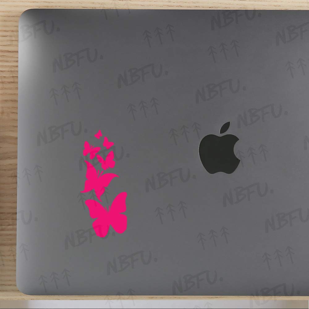 Premium Waterproof Vinyl Butterfly Decal Stickers (Pink, Set of 2) - Laptop, Phone, Helmet, Car Window, Mug, Wall Decor - Cute Animal Design for Home, Office & Outdoor Use