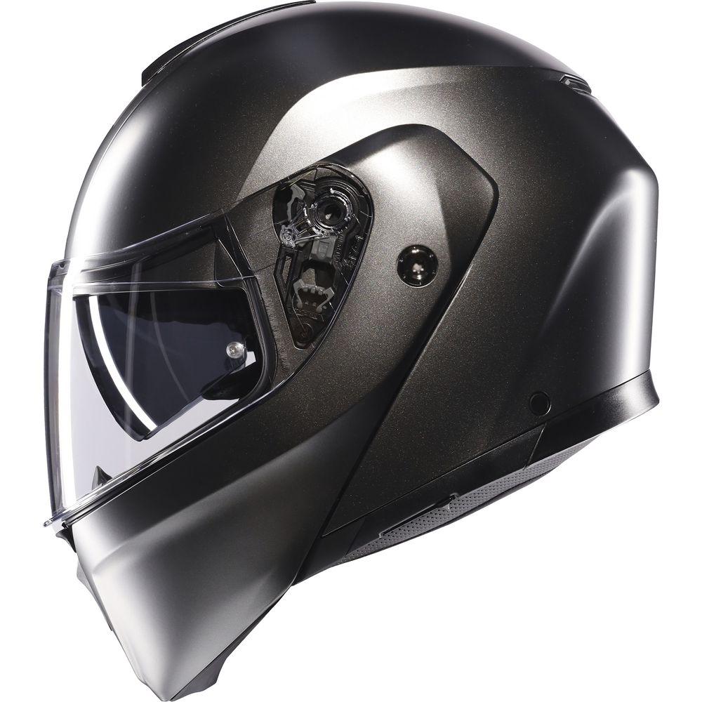 AGV Streetmodular Solid Matt Asfalto Grey Motorcycle Helmet - DOT & ECE Certified for Street Riding, Commuting & Urban Adventures