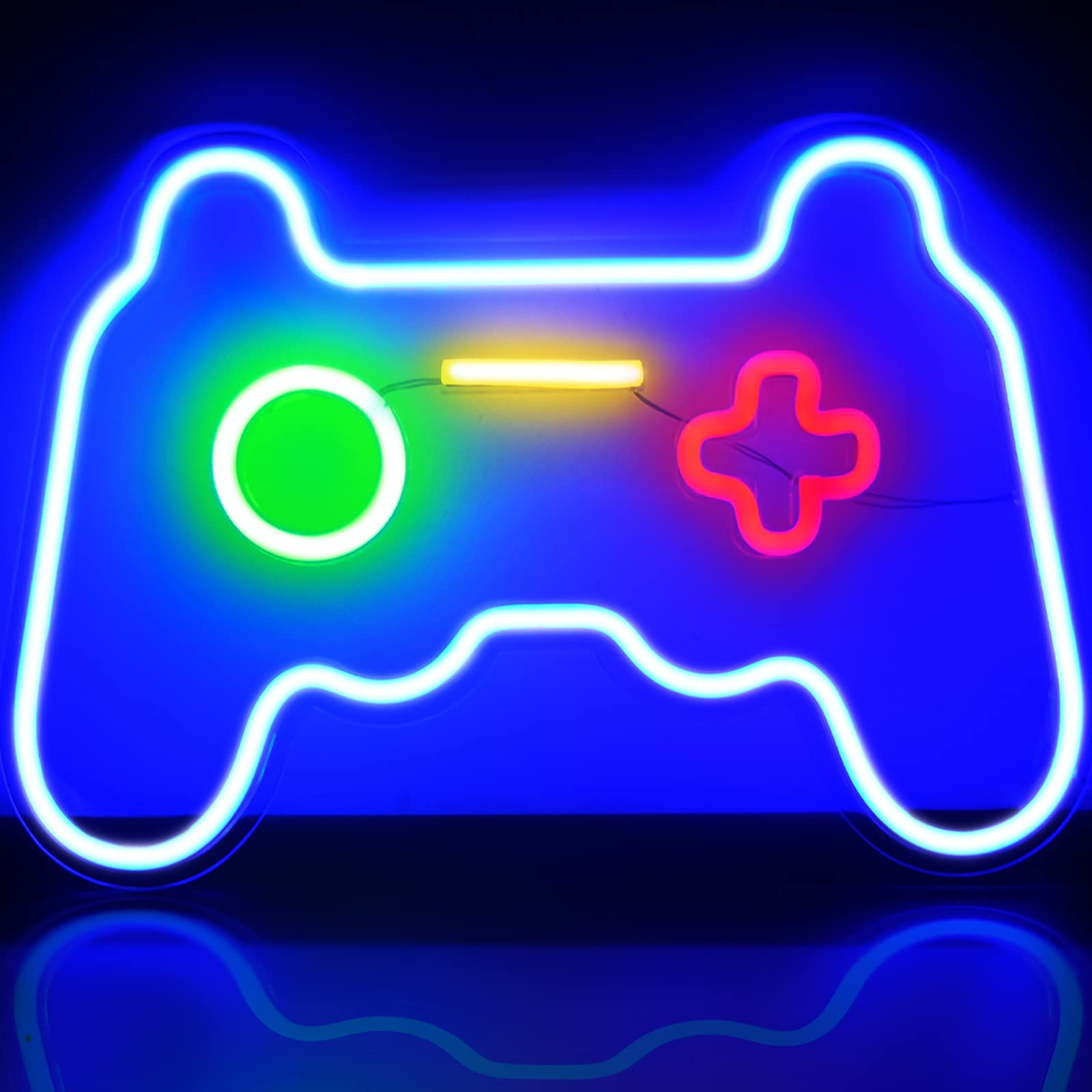 Gaming Neon LED Sign - Gamepad Wall Decor for Boys Room & Game Bar