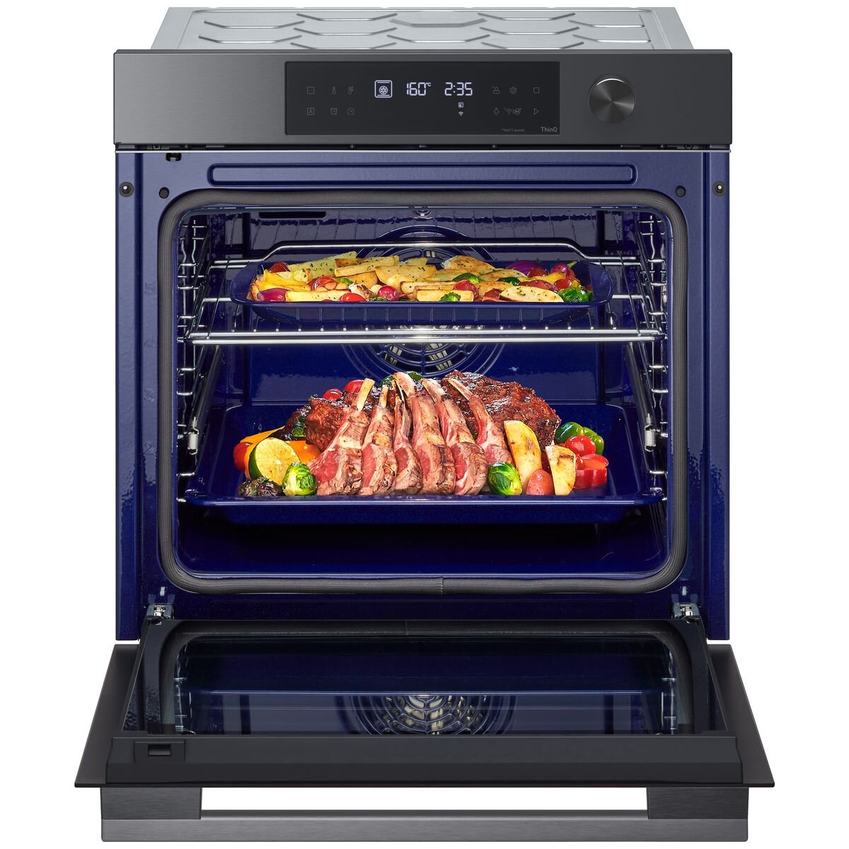 LG 60cm InstaView Series 7 Pyrolytic Self-Cleaning Oven - Black (BO607G1MB4) | Smart Built-In Electric Oven with Door-in-Door Design for Modern Kitchens & Home Baking