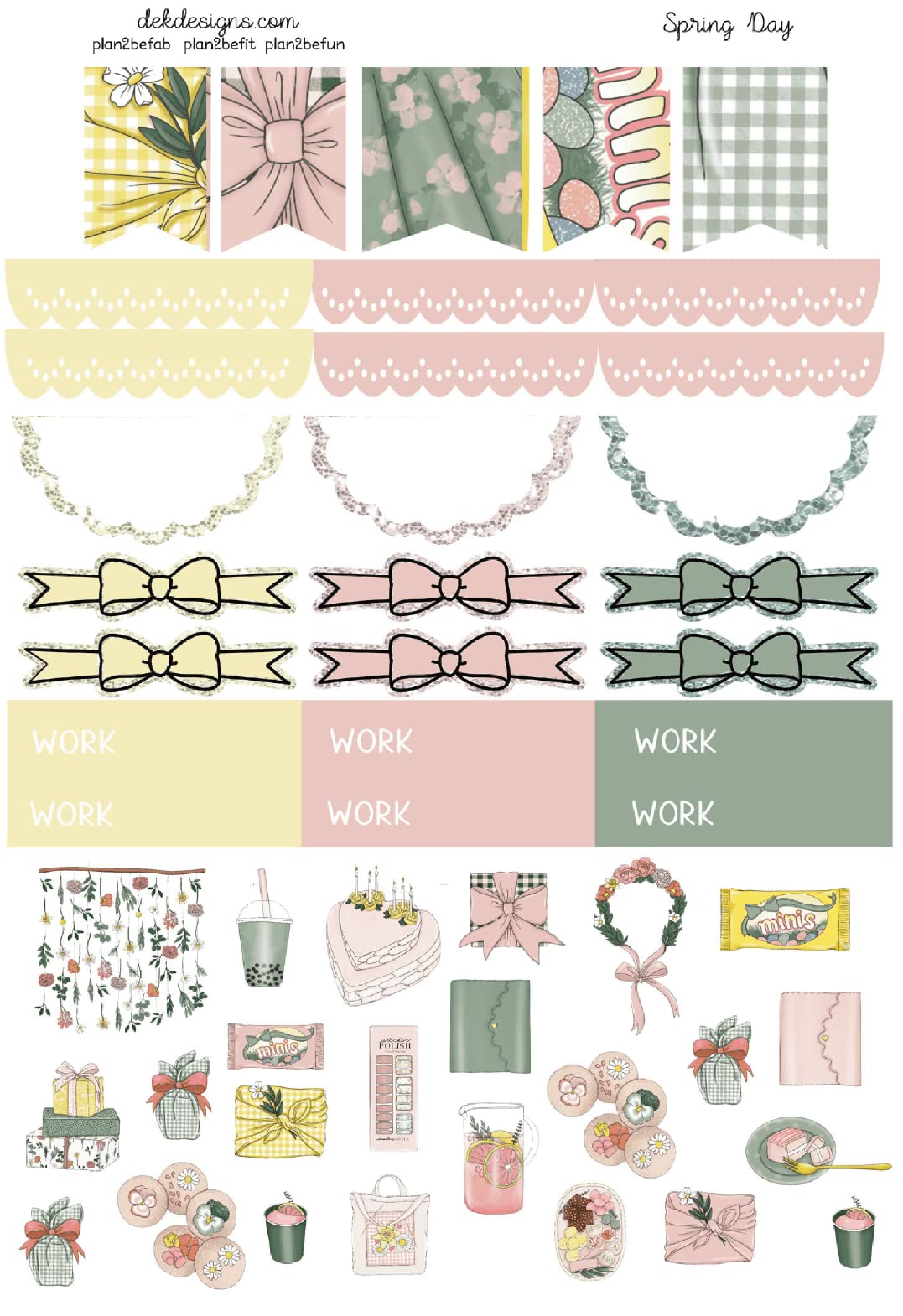 Premium Spring Day Life Planner Sticker Kit - 150+ Matte Stickers for Bullet Journals, Scrapbooking & DIY Projects - Perfect for Organizing, Decorating & Gift Giving