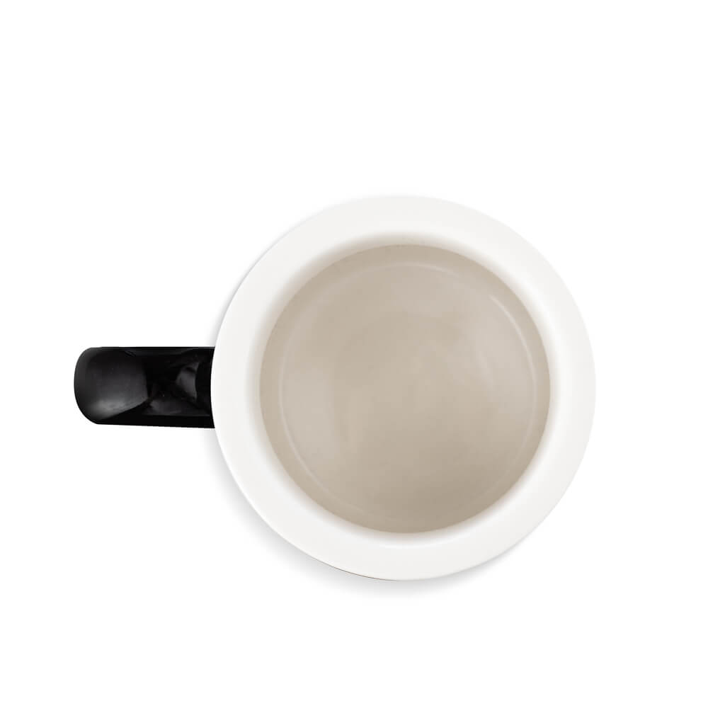 Premium Black Porcelain Diner Mug for Espresso - 10oz/305ml Coffee Cup - Ideal for Home, Office & Cafe Use