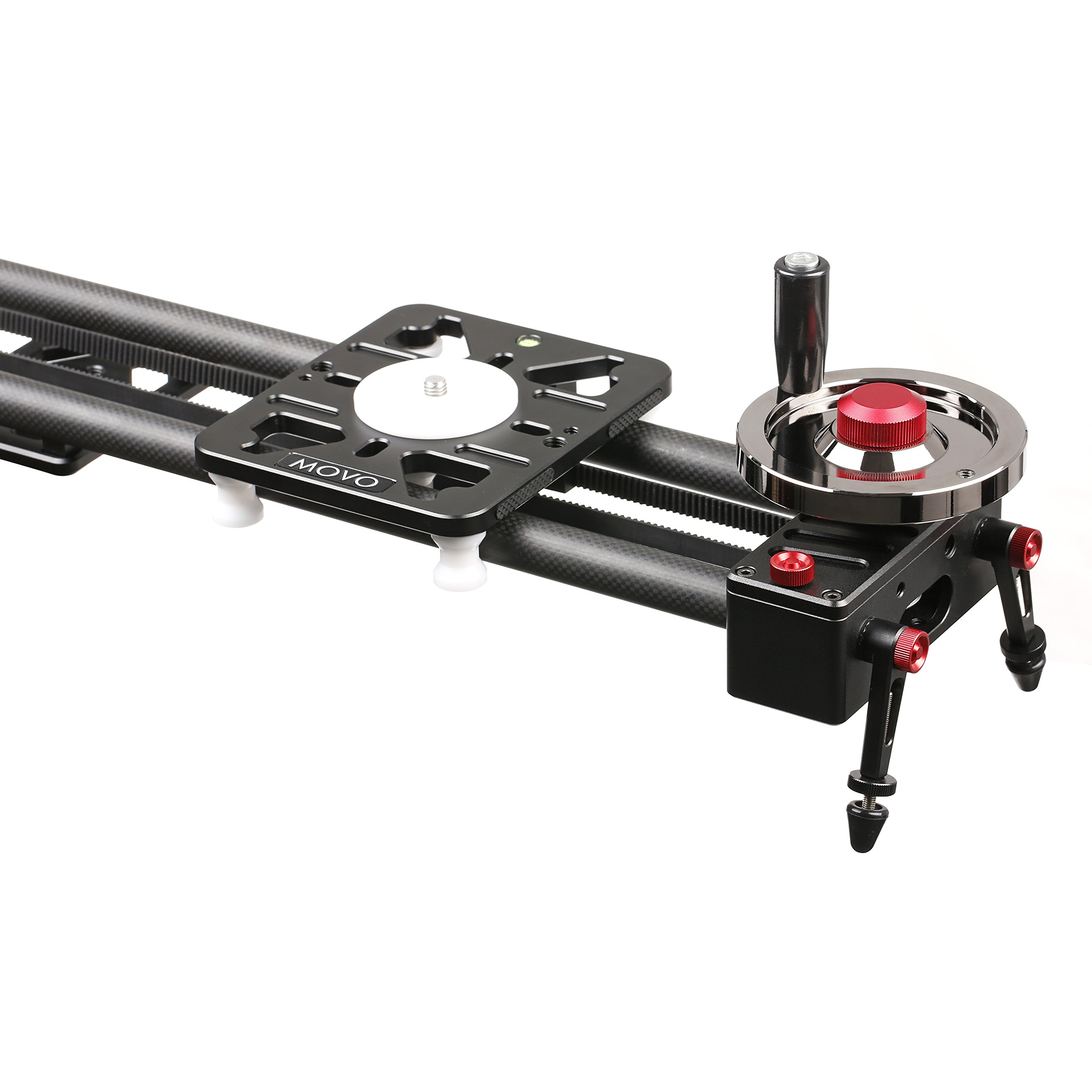 Movo/Sevenoak Expandable Carbon Fiber Sliding Track - Belt-Drive System with Weighted Flywheel Hand Control - Perfect for Home Gym, Physical Therapy & Fitness Training