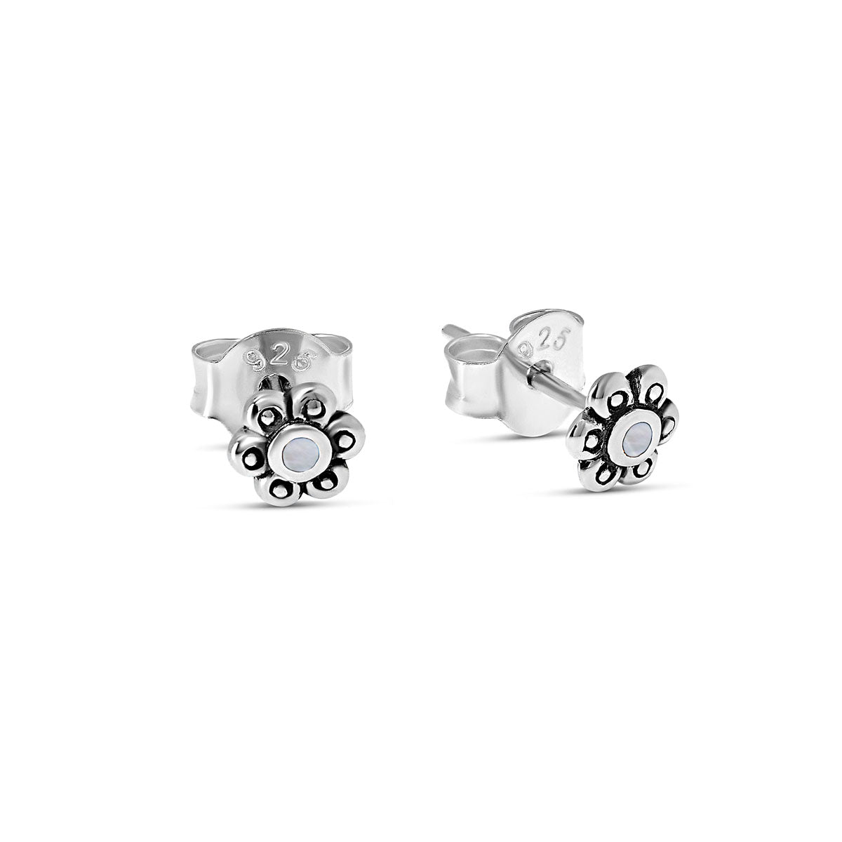 Dainty Blossom Shell Stud Earrings - Elegant Pearlized Seashell Jewelry for Women | Perfect for Beach Weddings, Summer Outfits & Boho Fashion