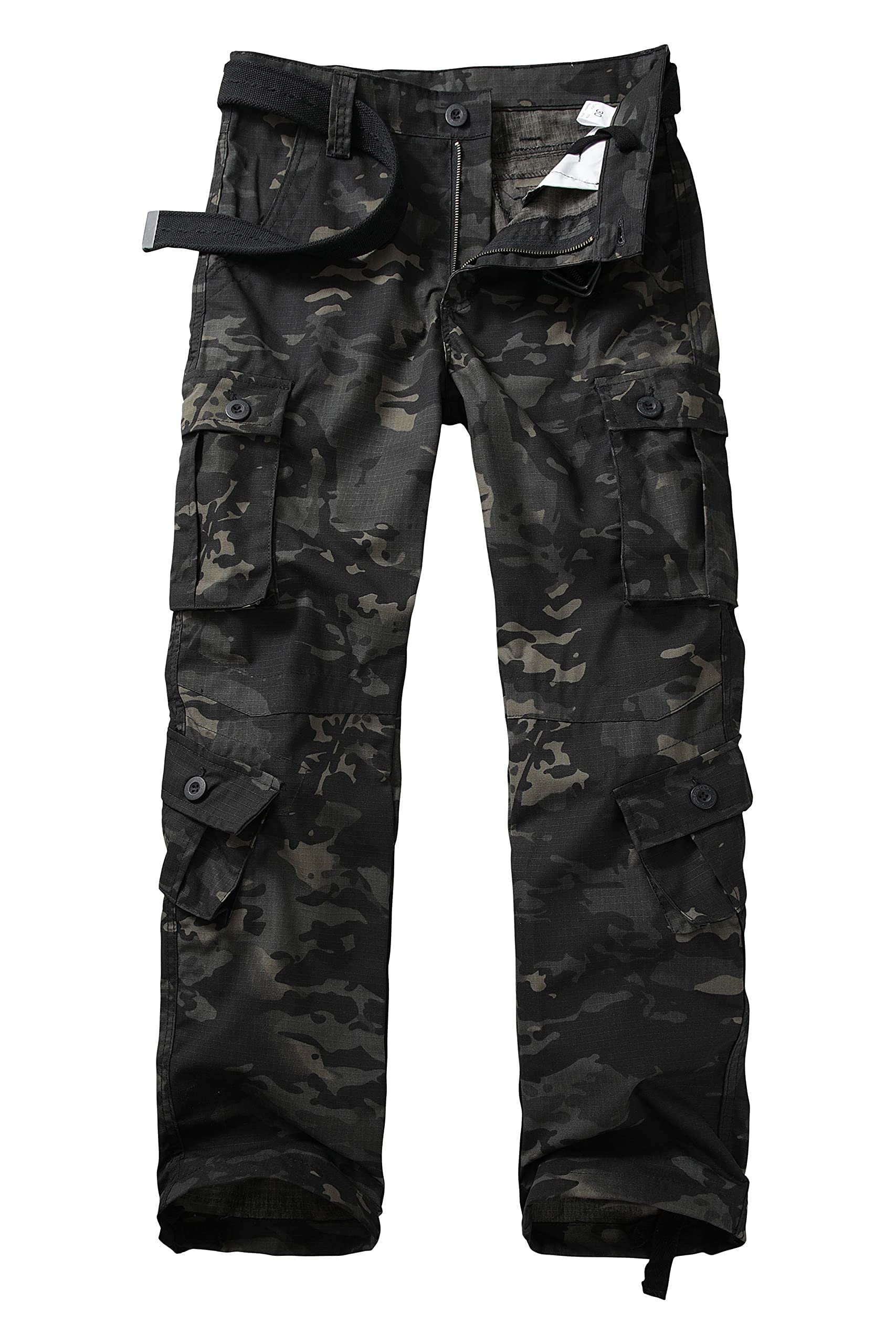 Men's Lightweight Tactical Cargo Pants - Outdoor Hiking & Casual Work Ripstop Pants with Multiple Pockets - Perfect for Camping, Travel & Everyday Wear