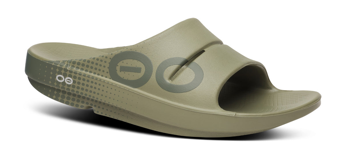 Men's OOahh Sport Slide Sandals - Lightweight Comfortable Outdoor Slides for Walking, Beach, Pool & Gym - Foliage Matrix Design