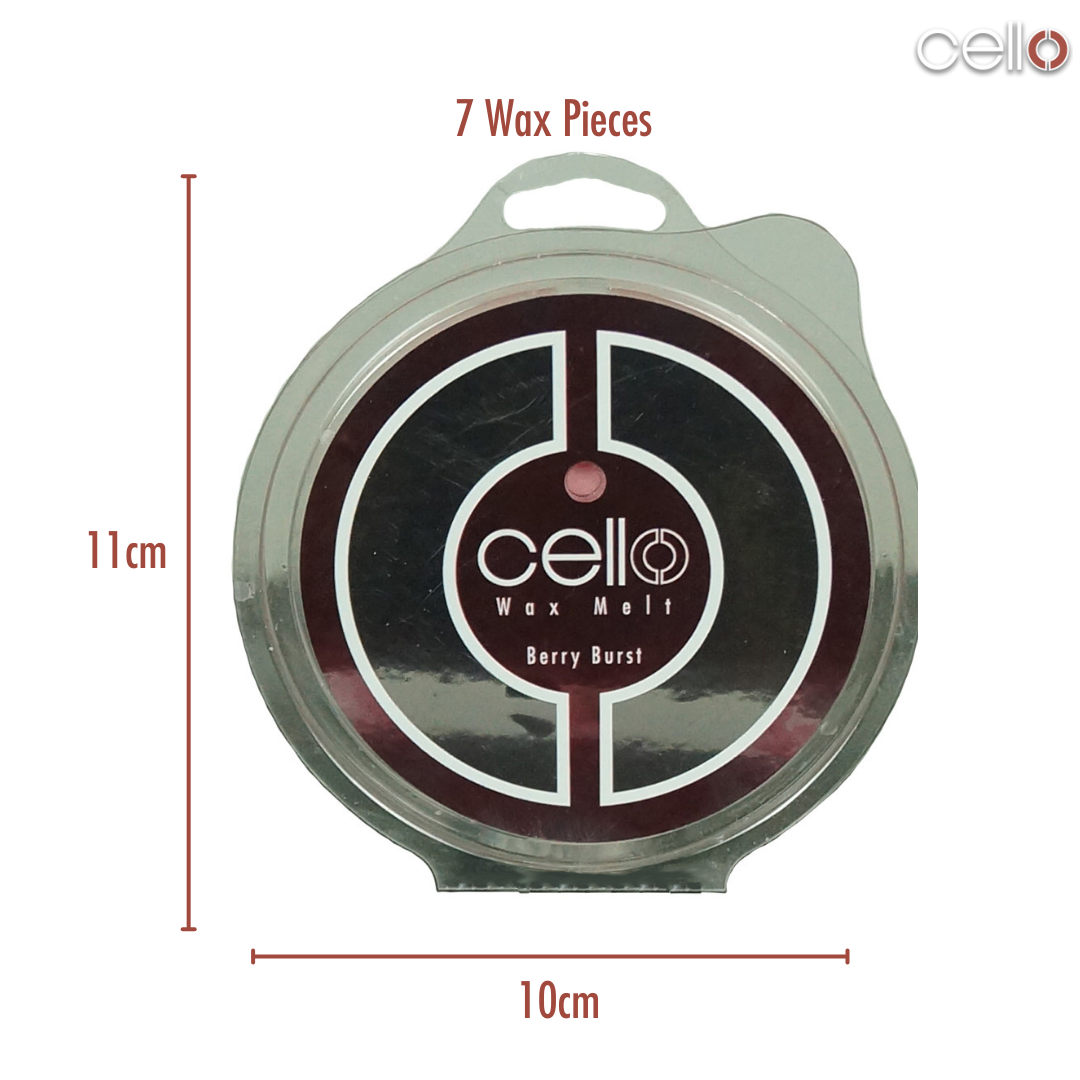 Premium Cello Wax Melts - Berry Burst Scented Wax Cubes for Warmers | Aromatherapy, Home Fragrance & Relaxation | Perfect for Living Rooms, Bedrooms & Spa Days