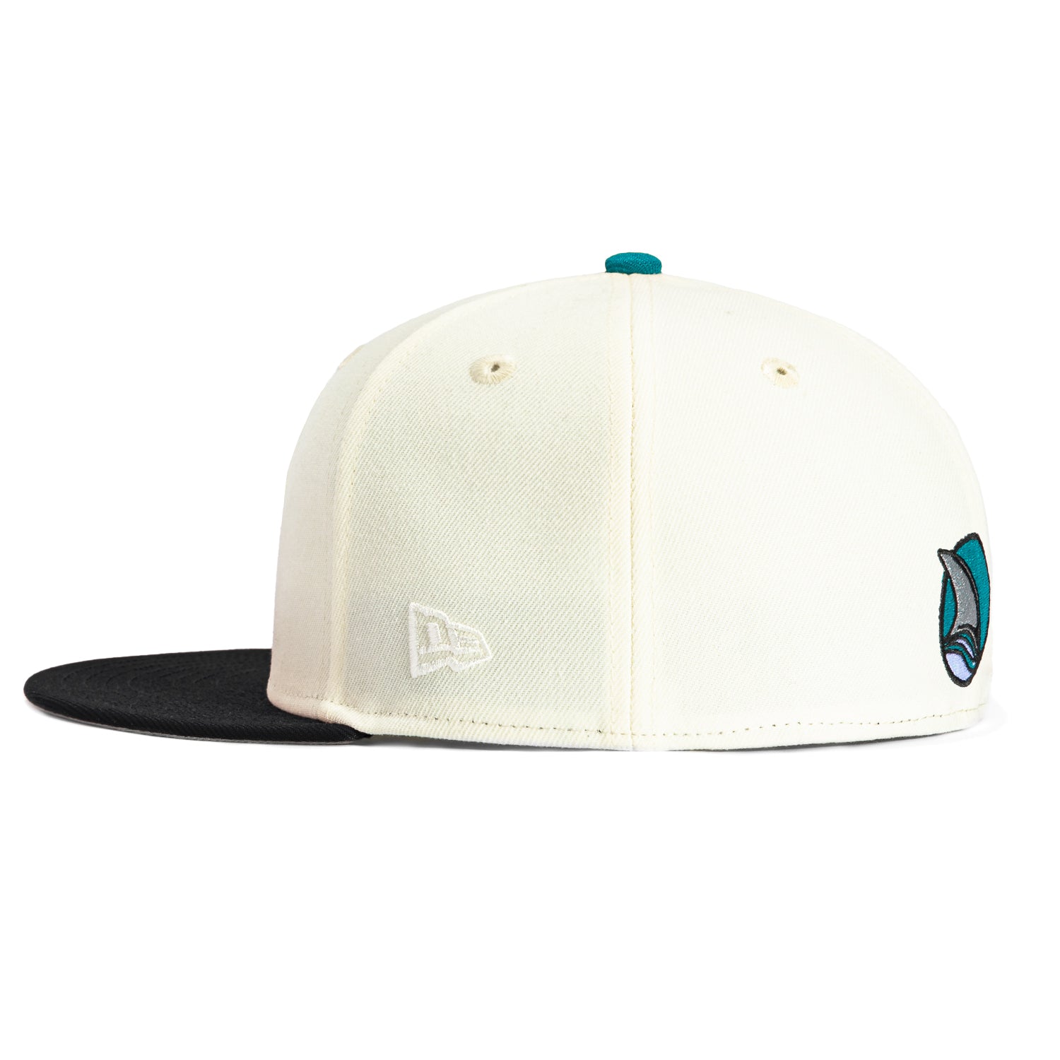 New Era 59Fifty MLB San Jose Sharks Snapback Hat - White & Black Adjustable Baseball Cap for Men & Women - Perfect for Sports Games, Streetwear Fashion & Everyday Wear