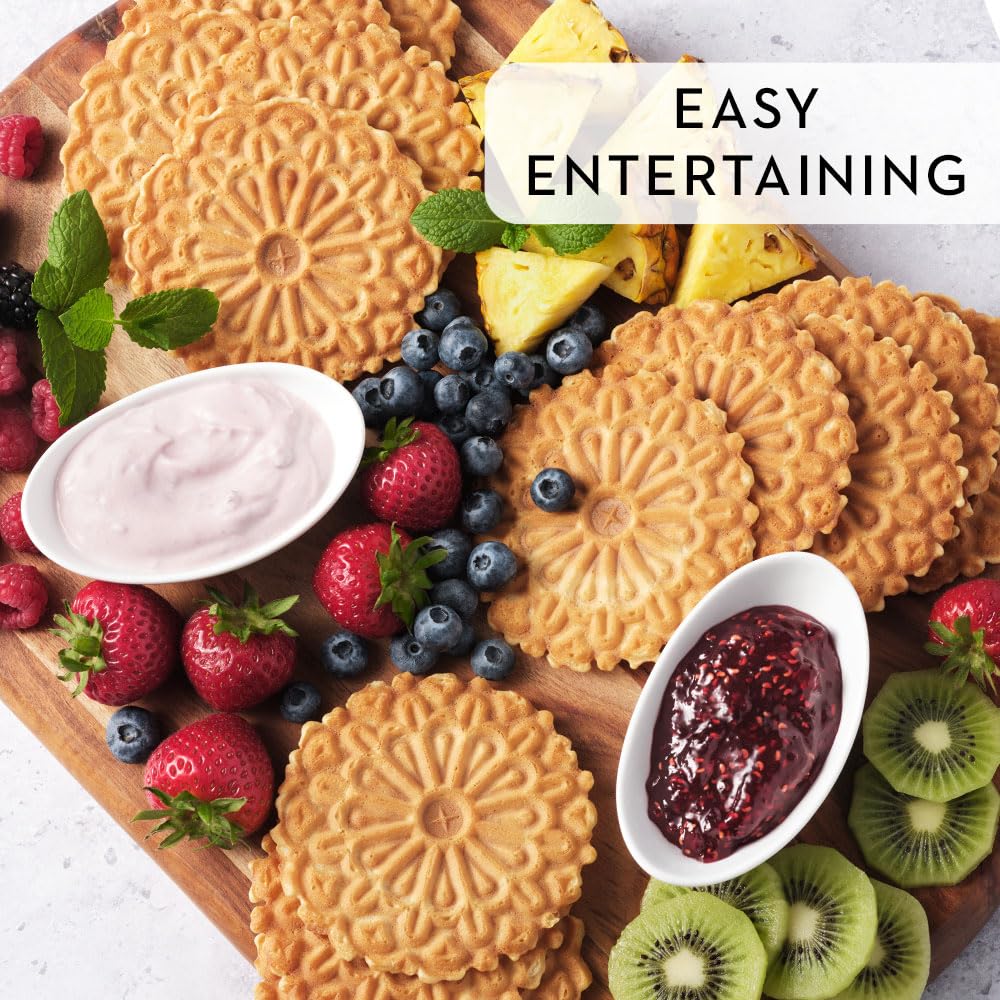 Authentic Italian Reko Pizzelle Waffle Cookies - Anise Flavor, 7oz (12 Pack) | Perfect for Holiday Gifts, Coffee Pairing & Dessert Platters