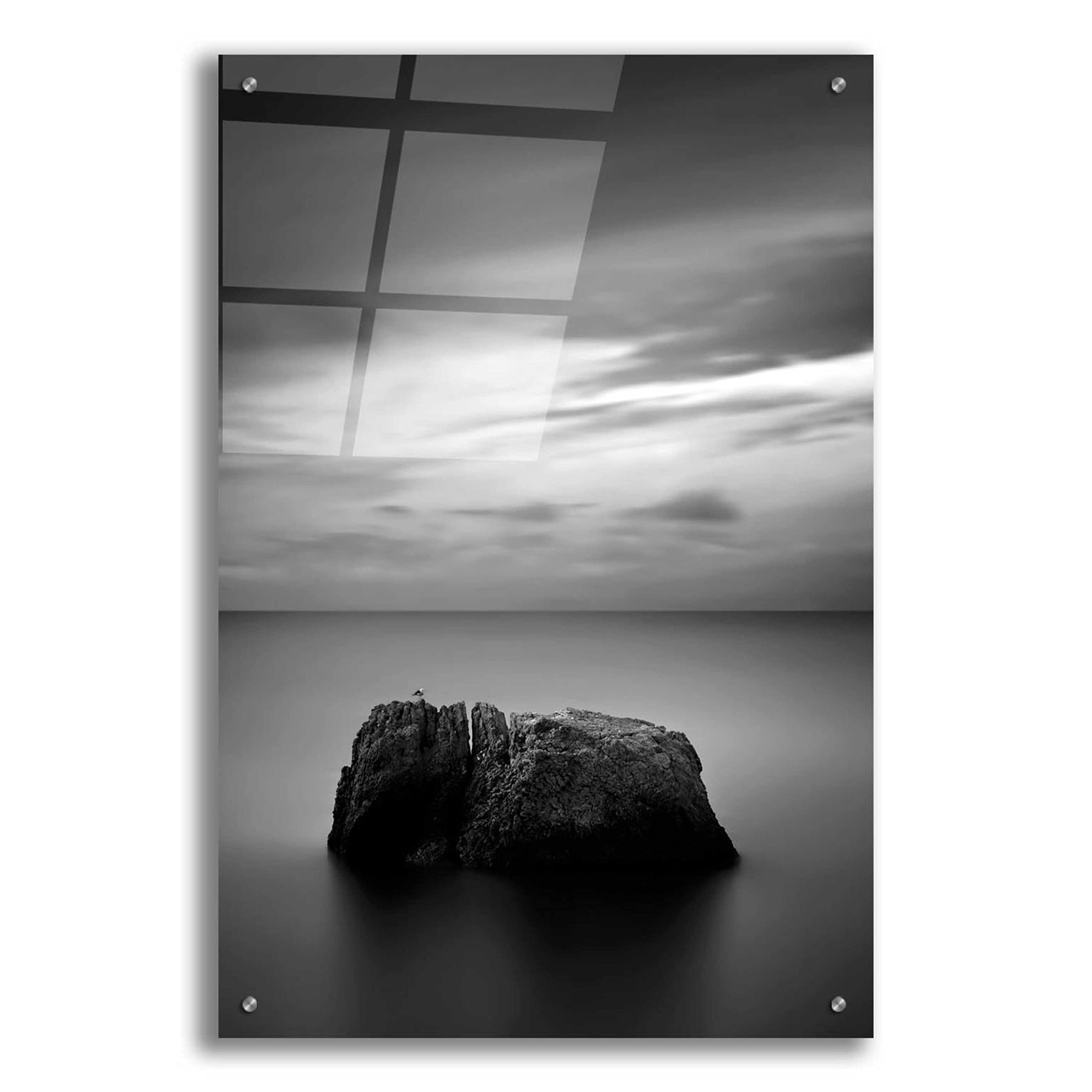 Epic Art 'Rock One' by Design Fabrikken - 24x36 Inch Modern Acrylic Glass Wall Decor for Living Room, Bedroom & Office - Contemporary Abstract Canvas Painting for Home & Office Decor
