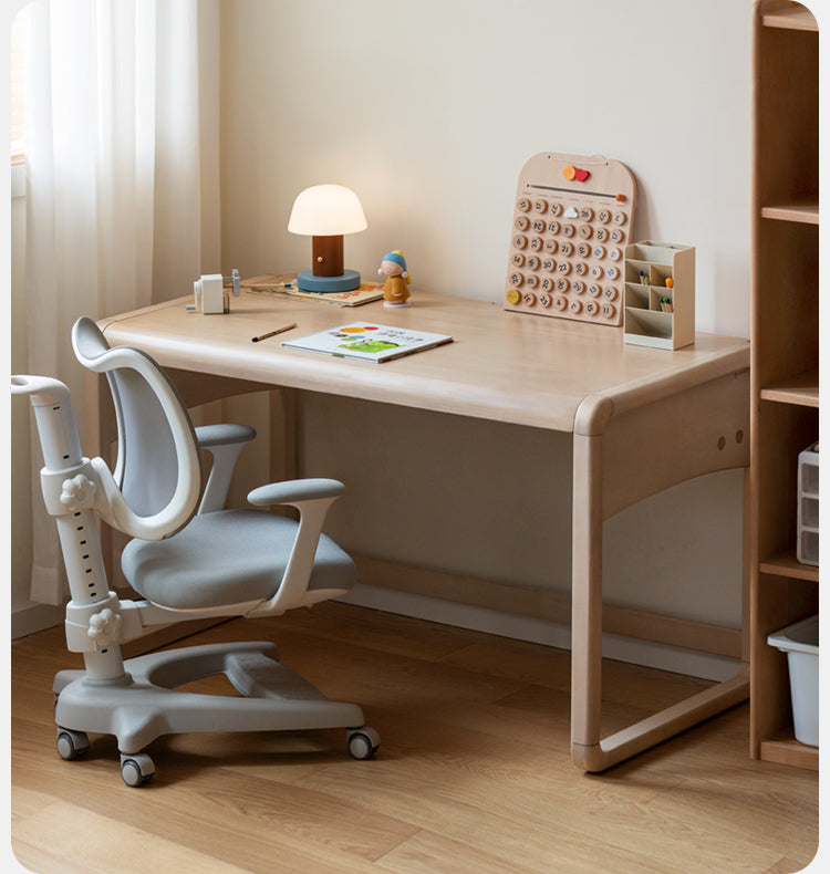 Handmade Solid Birch Wood Children's Writing Desk - Kids Study Table for Home & Classroom Learning Activities