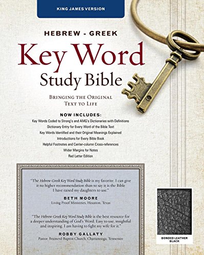KJV Hebrew-Greek Key Word Study Bible - Black Bonded Leather, Thumb-Indexed | Biblical Language Study, Sermon Preparation & Devotional Reading