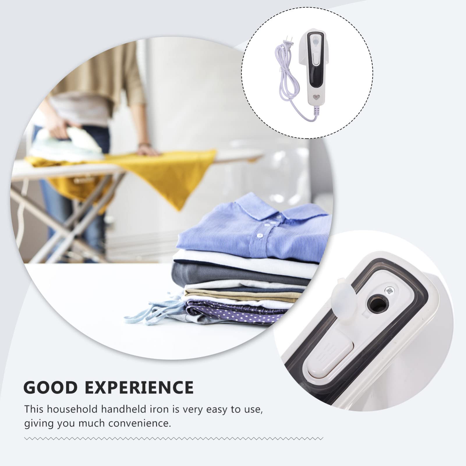Homoyoyo Electric Handheld Steamer - Portable Garment and Clothes Iron with Fast Heating for Wrinkle Removal | Perfect for Travel, Home Use, and Quick Outfit Refresh