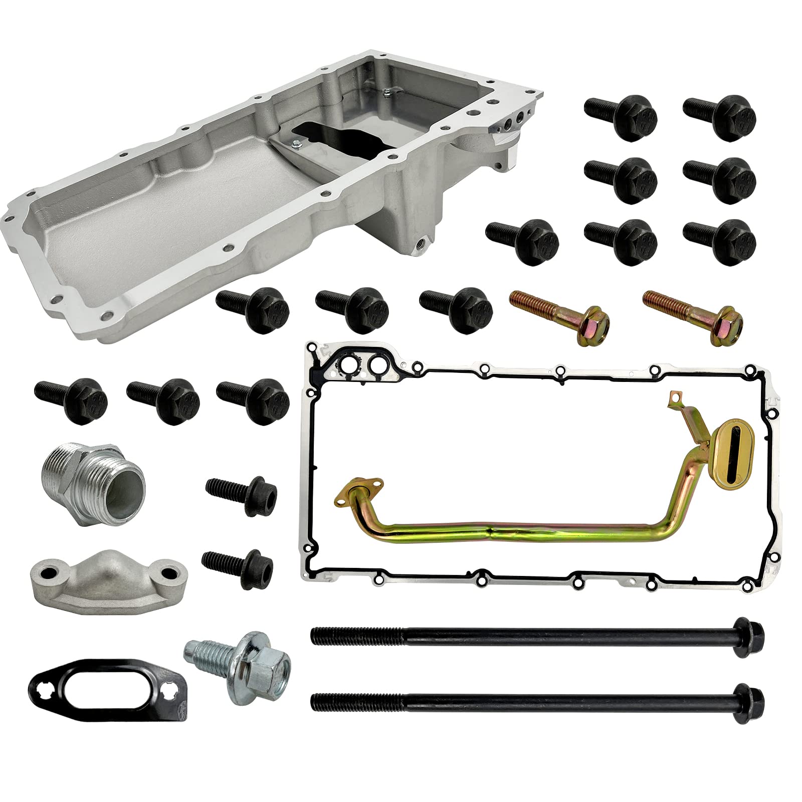 302-1 Aluminum Engine Oil Pan Kit for GM LS Gen III & IV V8 (LS1/LS2/LS3/LS6/LSX) - Fits 4.8L, 5.3L, 5.7L, 6.0L, 6.2L Engines (1955-1987 Models) - Perfect for Muscle Cars, Classic Cars & Trucks - High-Performance Replacement & Restoration Upgrade