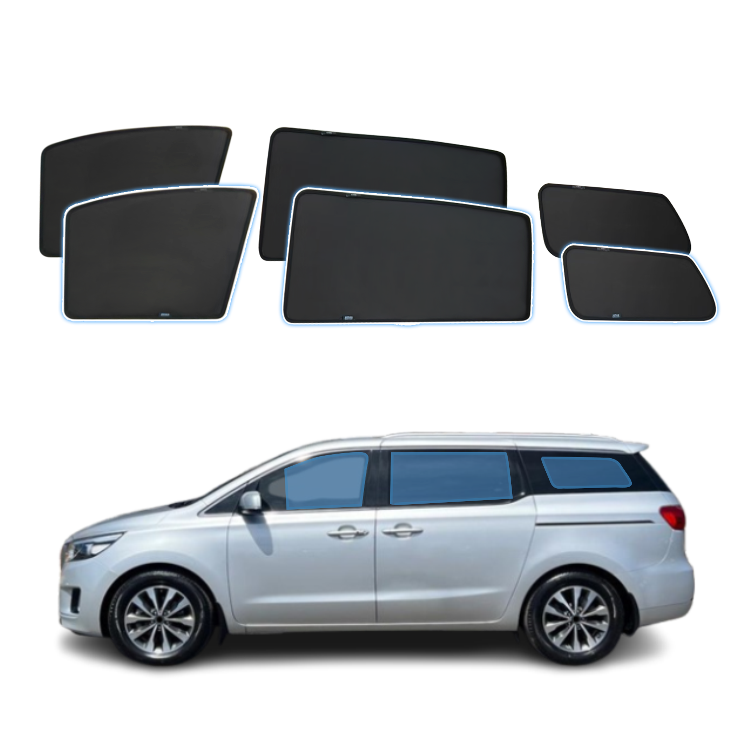 Magnetic Car Window Sun Shade for KIA Carnival YP Series (2014-2020) - UV Protection & Heat Blocking for Cars - Perfect for Summer Driving & Parking