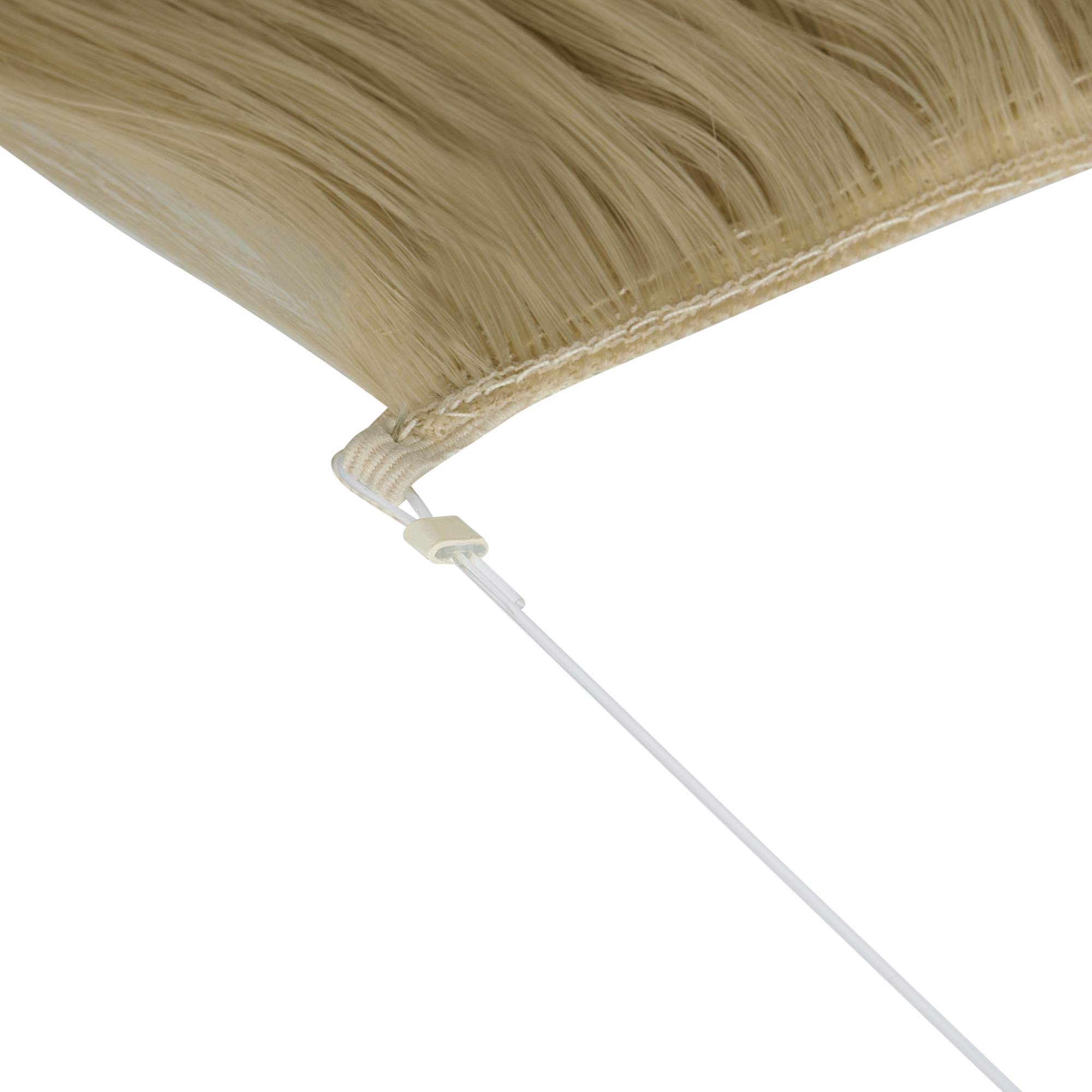20 Inch Synthetic Hair Extensions Headband for Women – No Clip, Hidden Wire, Wave Thick Hairpiece (Ash Blonde, 4.4 Oz) – Perfect for Parties, Weddings & Daily Styling