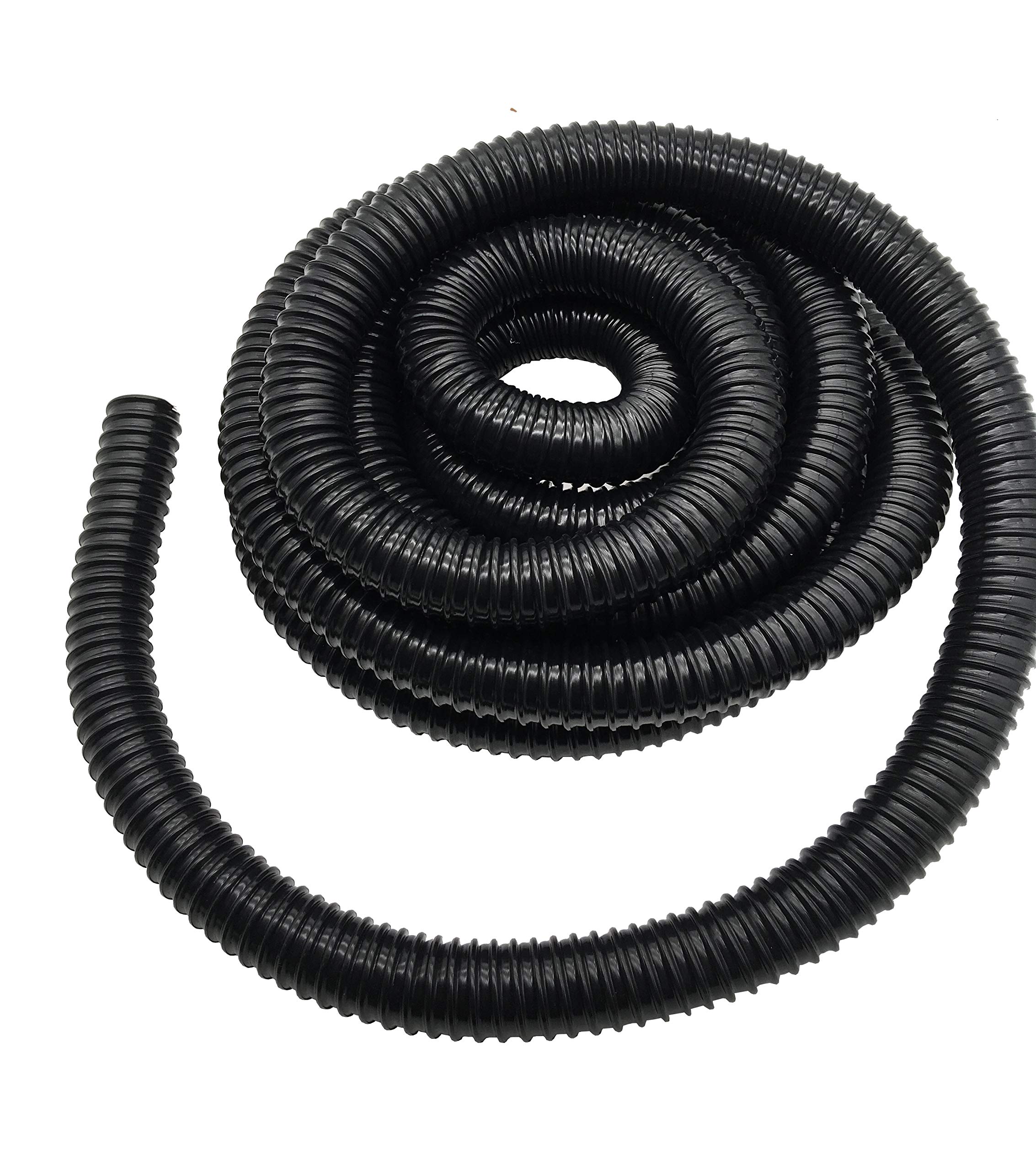 1-Inch Black Corrugated PVC Pond Tubing - Kinkproof Pool Hose for Aquariums, Waterfalls & Ponds (20 Pack) | Durable & Flexible Water Tubing for Outdoor & Indoor Use
