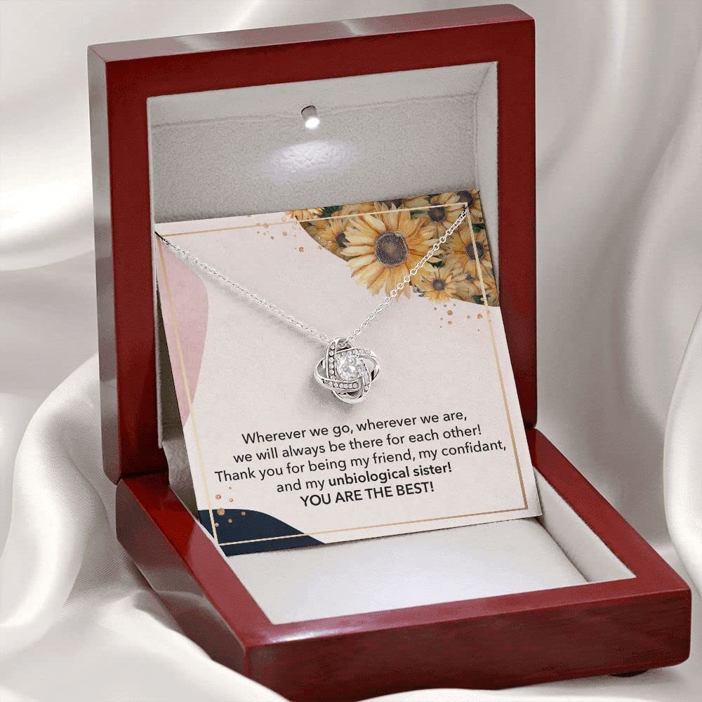Best Friend Necklace for Women - Cute Friendship Jewelry Gift for Sister, Bestie, or Unbiological Sister - Birthday Present with Luxury Mahogany Gift Box - Perfect for Anniversaries, Graduations, and Special Occasions