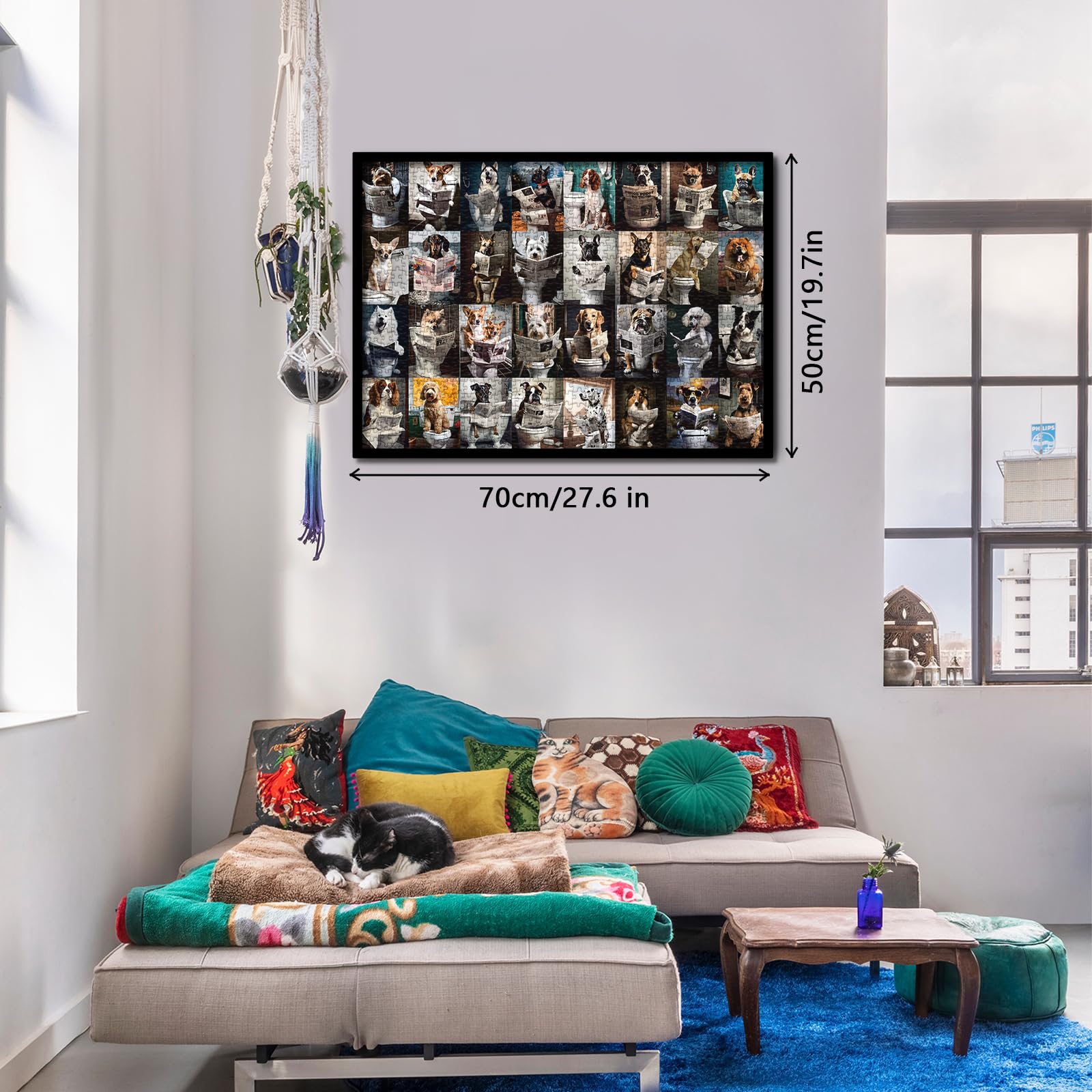1000-Piece Funny Dogs Jigsaw Puzzle for Adults – Challenging Animal Puzzle with Puppy Prank Design – Perfect for Home Decor, Party Games & Relaxation