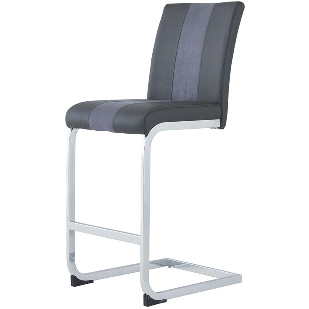 Global Furniture USA Set of 4 Grey Bar Stools - Modern Kitchen Counter Height Stools for Dining Room, Bar & Breakfast Nook