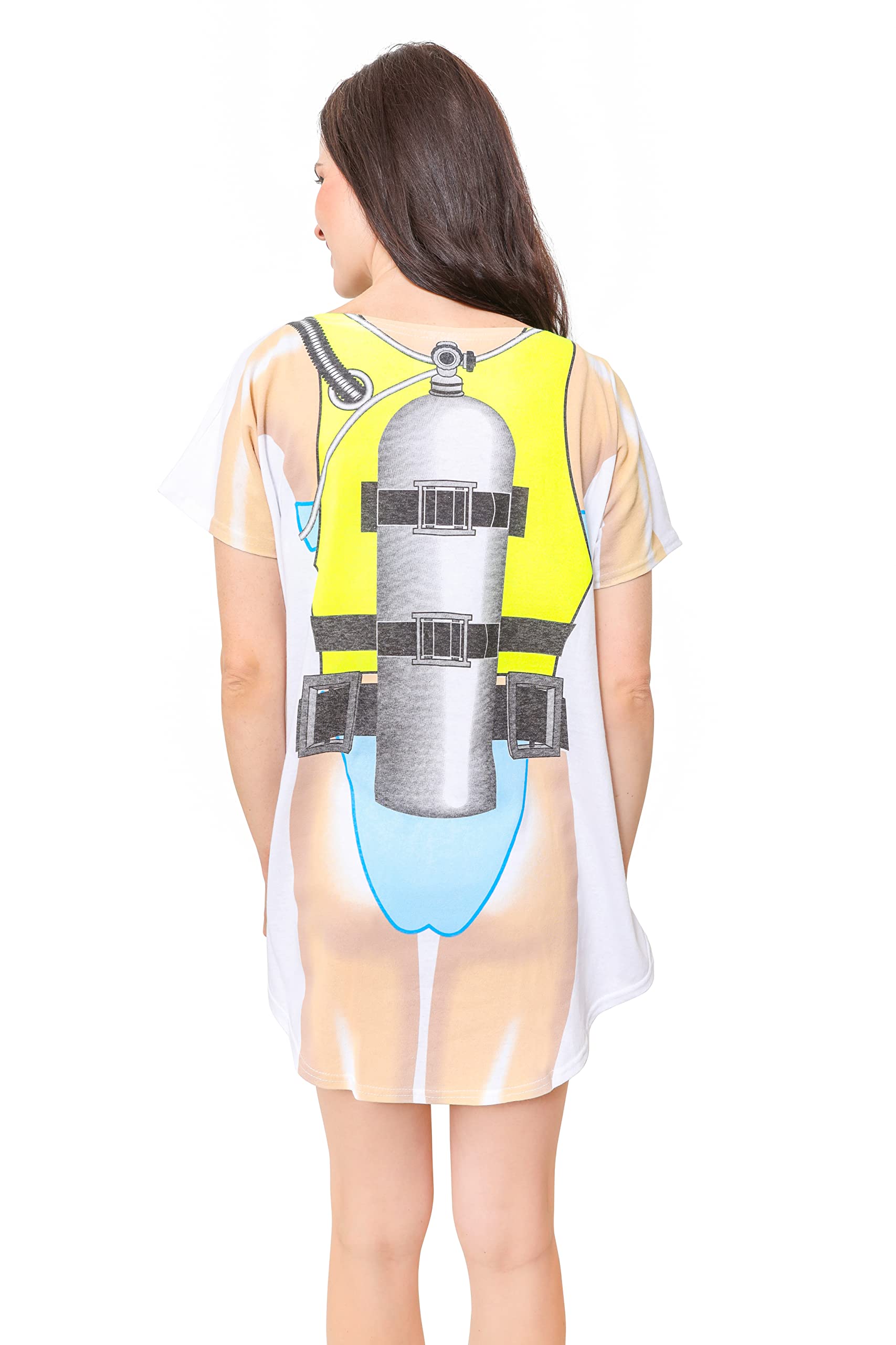 Funny Bikini Print T-Shirt Dress - Beach Cover Up for Women & Men | Pool Party, Vacation Outfit