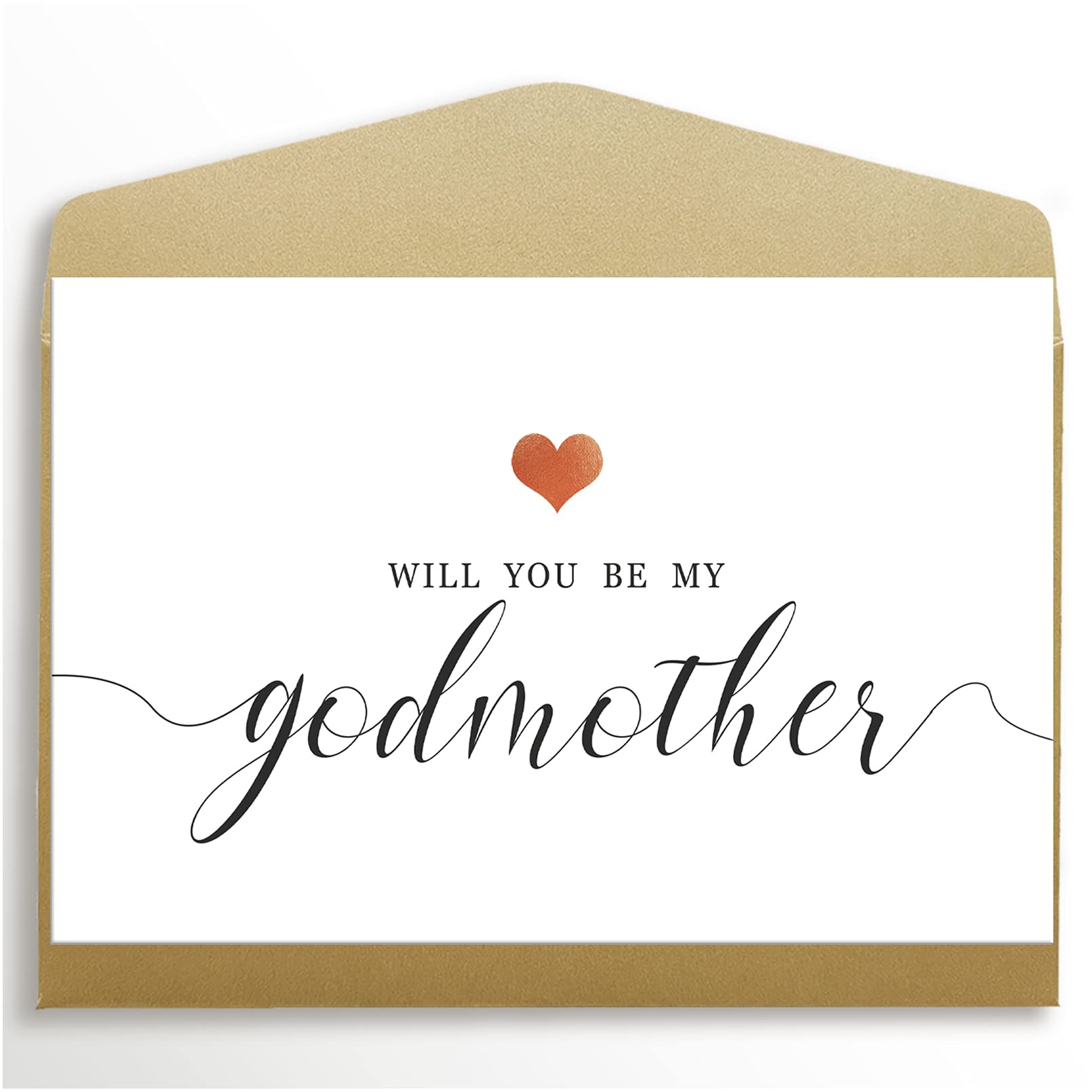 Will You Be My Godmother Card - Elegant Godmother Proposal Greeting Card for Baptism, Christening & Special Occasions - Perfect for Asking Someone to Be Your Child's Godmother
