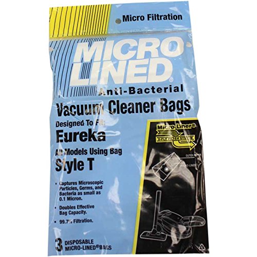 18 Eureka Style T Vacuum Bags for Eureka Canister Series 970 - Compatible Replacement Bags for Powerful Suction | Perfect for Home Cleaning, Pet Hair Removal & Allergen Reduction