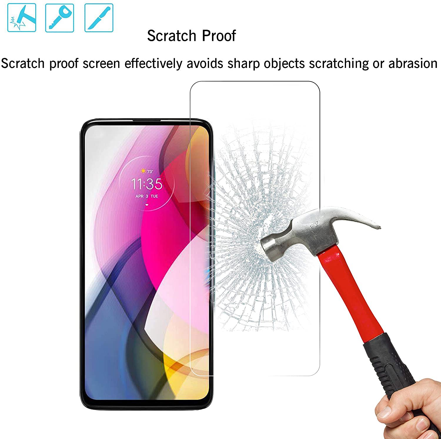 [4 Pack] ZTE Avid 589 Tempered Glass Screen Protector - 9H Hardness, Anti-Scratch, Bubble-Free - Perfect for Everyday Use, Work, and Travel Protection