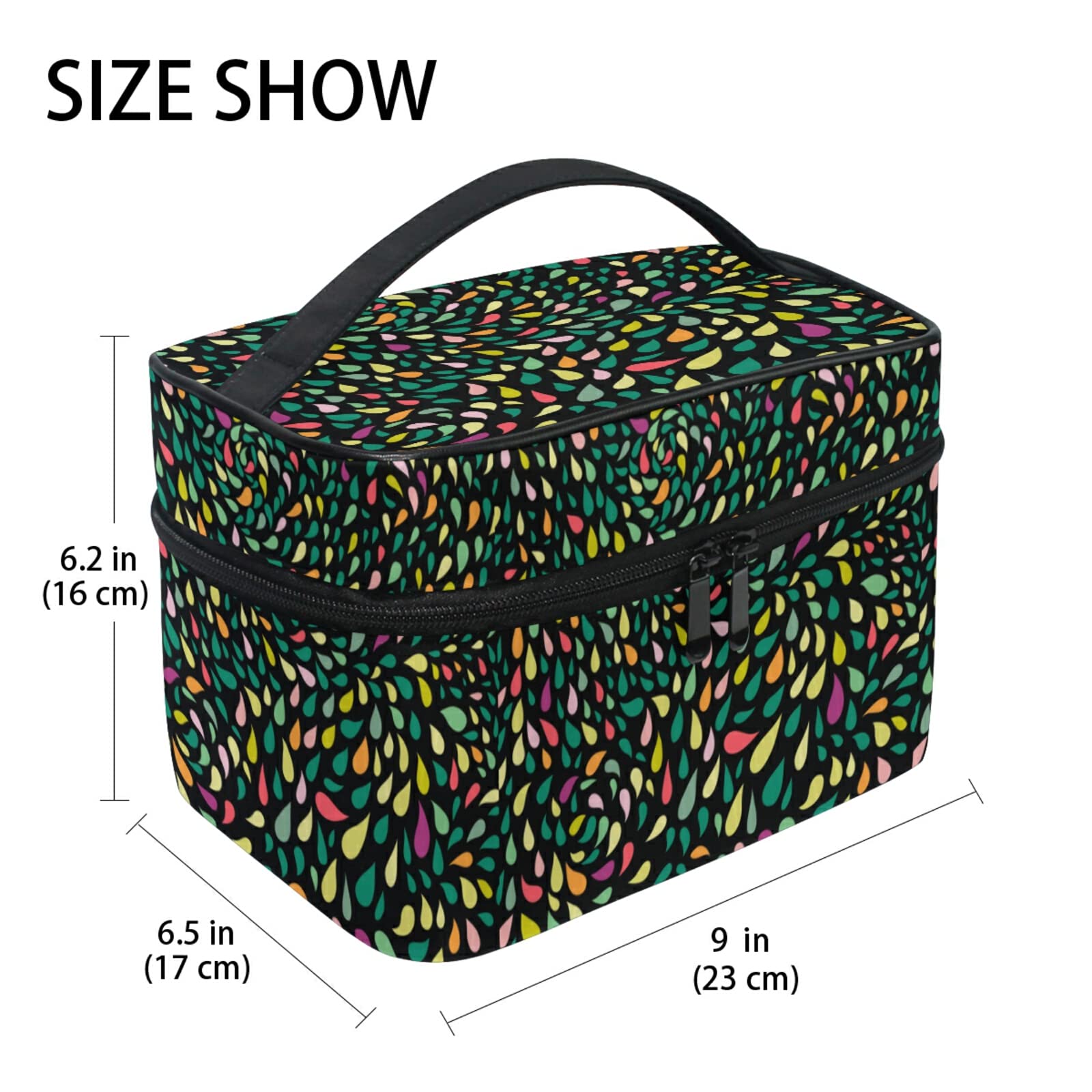 Polka Dot Waterproof Makeup Bag for Women - Travel Cosmetic Organizer with Toiletry Case - Perfect for Travel, Gym & Daily Essentials Storage