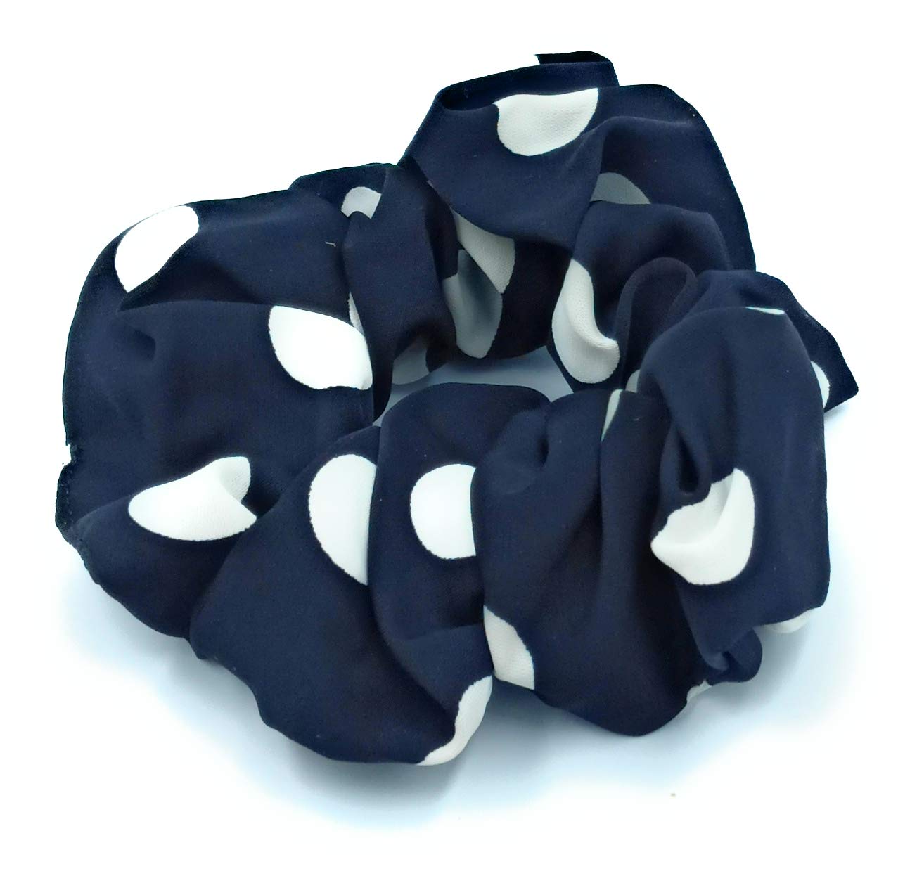 Fairytale Women's Elegant Fabric Scrunchie Hair Tie - Soft Ponytail Holder for Women & Girls | Black | Perfect for Work, Gym, and Everyday Stylish Looks
