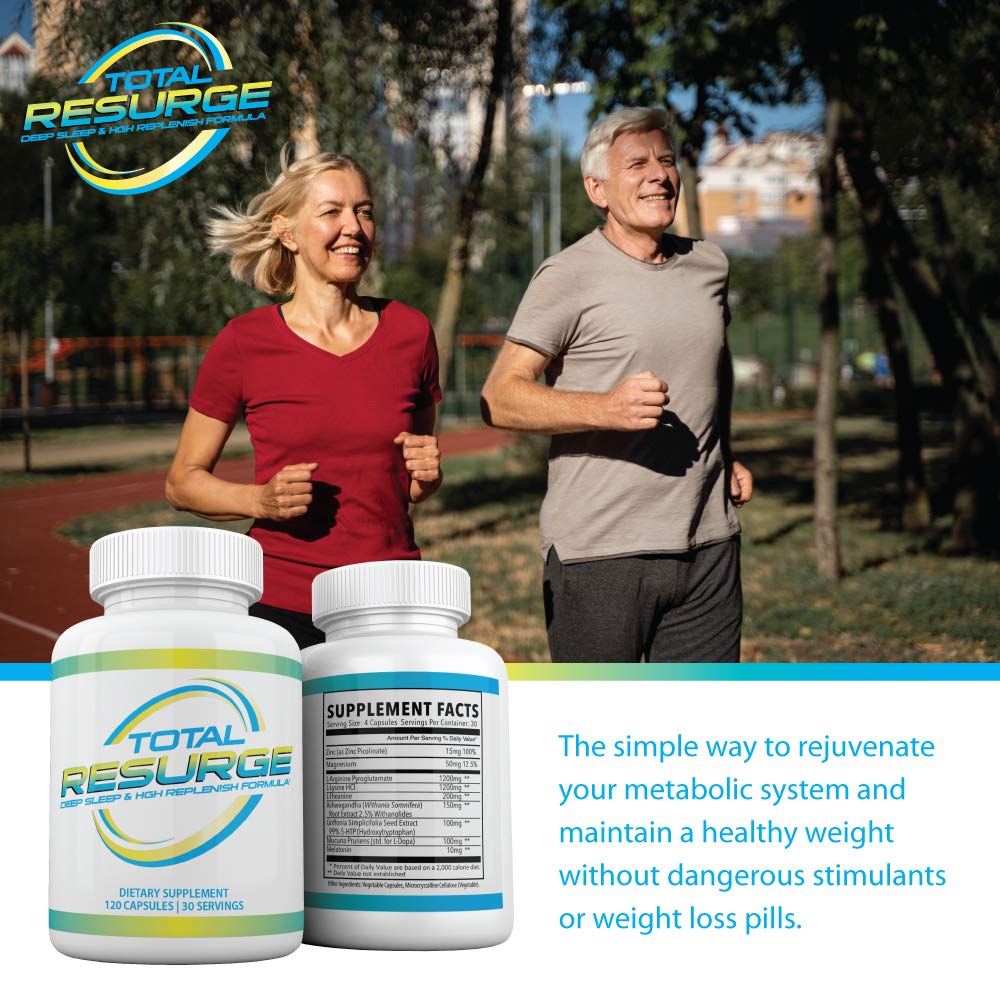 Resurge Deep Sleep Support Formula - 120 Capsules for Better Sleep & Stress Relief | Natural Sleep Aid for Adults, Promotes Relaxation & Restful Nights