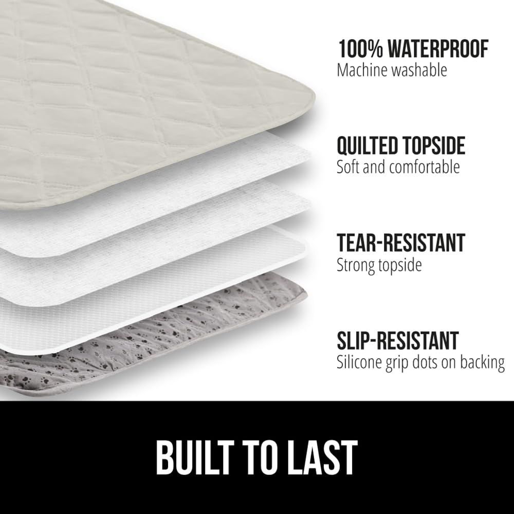 Gorilla Grip 100% Waterproof Dog Blanket | Non-Slip Pet Throw for Small Dogs & Cats | Tear-Resistant Sofa Protector | 30x70 Inches Taupe | Perfect for Couches, Beds & Indoor Furniture Protection