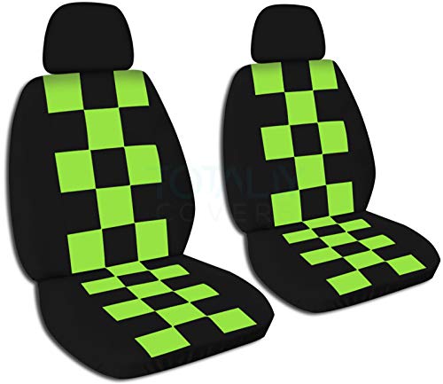 Black and Lime Green Checkers