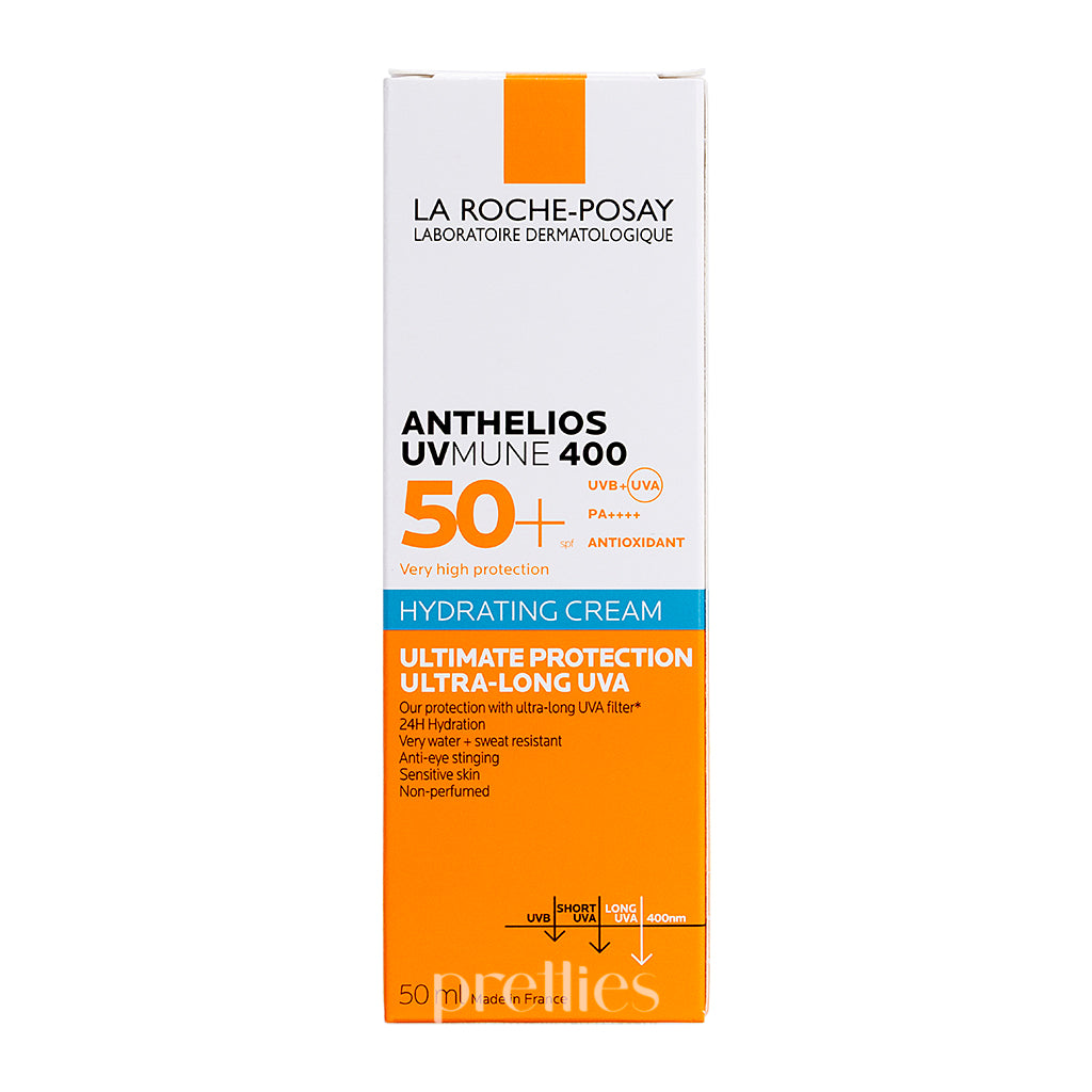 La Roche-Posay Anthelios UVmune 400 SPF50+ Sunscreen Cream 50ml - Oil-Free Face Sun Protection for Sensitive Skin | Daily Use, Outdoor Activities & Travel