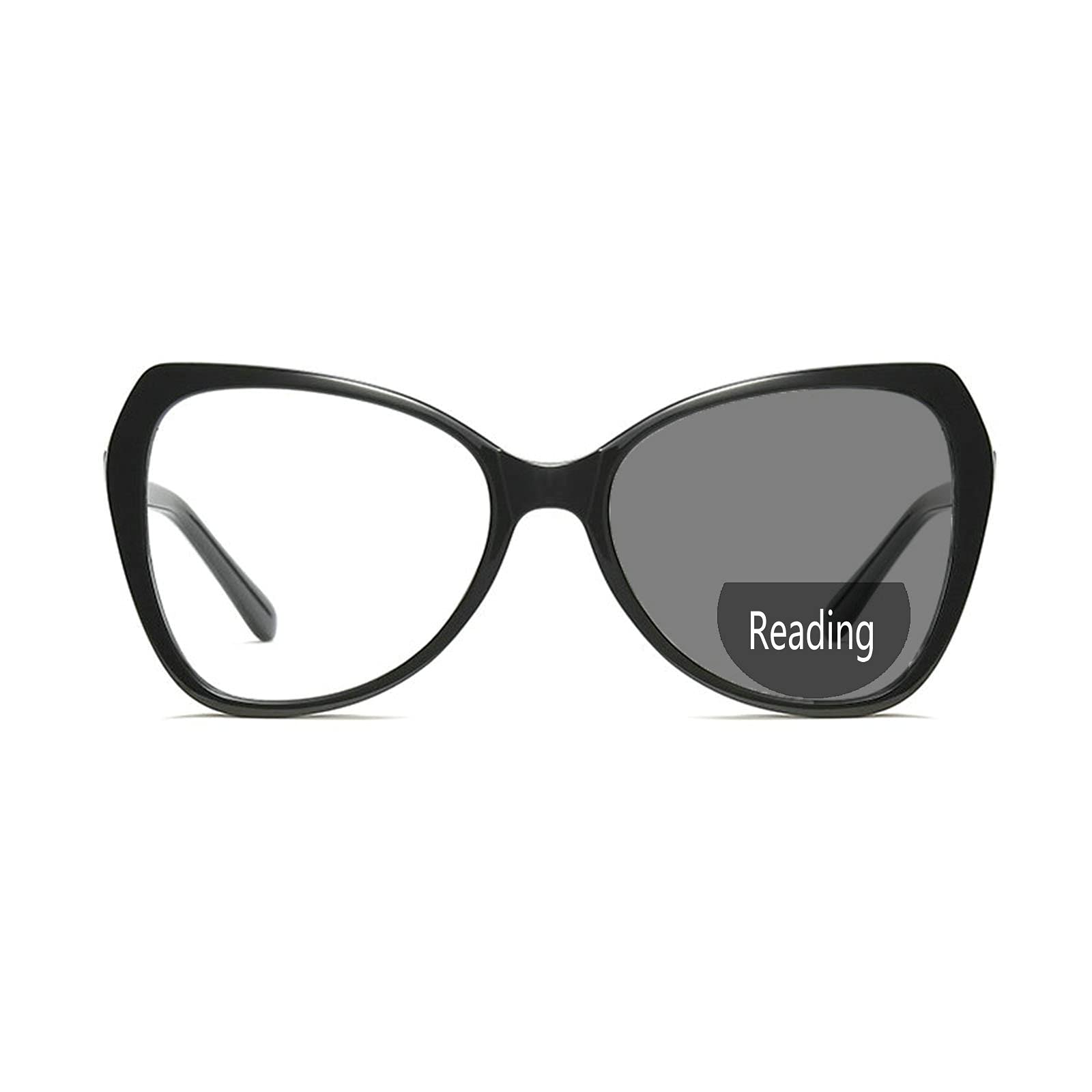 Photochromic Bifocal Reading Sunglasses for Women - Transition Lenses, Cat Eye Frame, Glare Reduction (Ideal for Driving, Reading & Outdoor Activities)