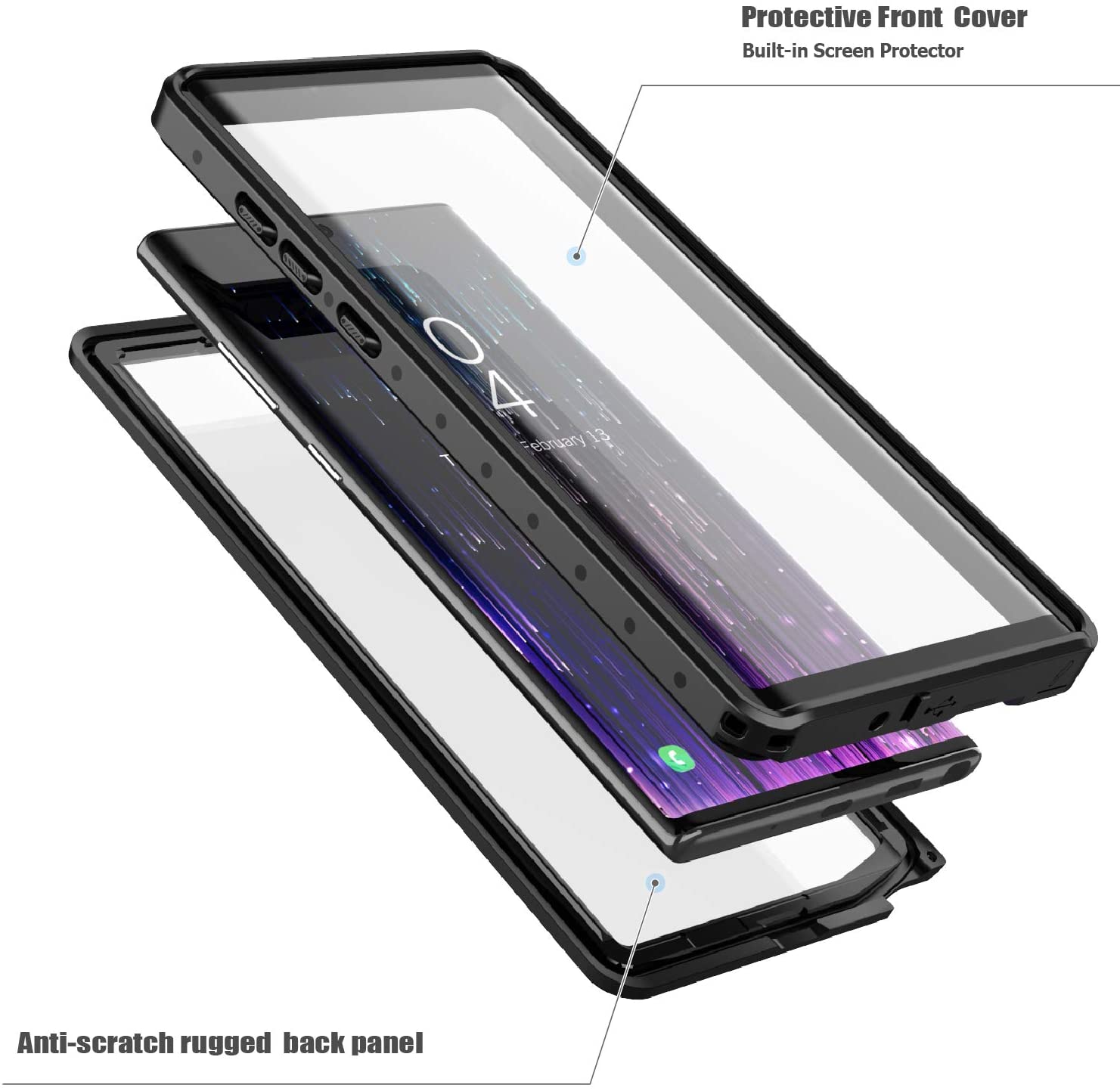 Samsung Galaxy Note 10 Plus Waterproof Case with Built-in Screen Protector | IP68 Certified Underwater Phone Cover for Swimming, Snorkeling & Outdoor Activities