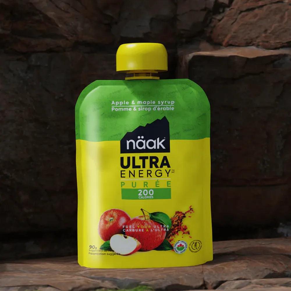 Naak Ultra Energy Puree - 200 Calorie Organic Apple Fruit Snack for Hiking, Running & Outdoor Adventures - Healthy On-the-Go Fuel for Athletes