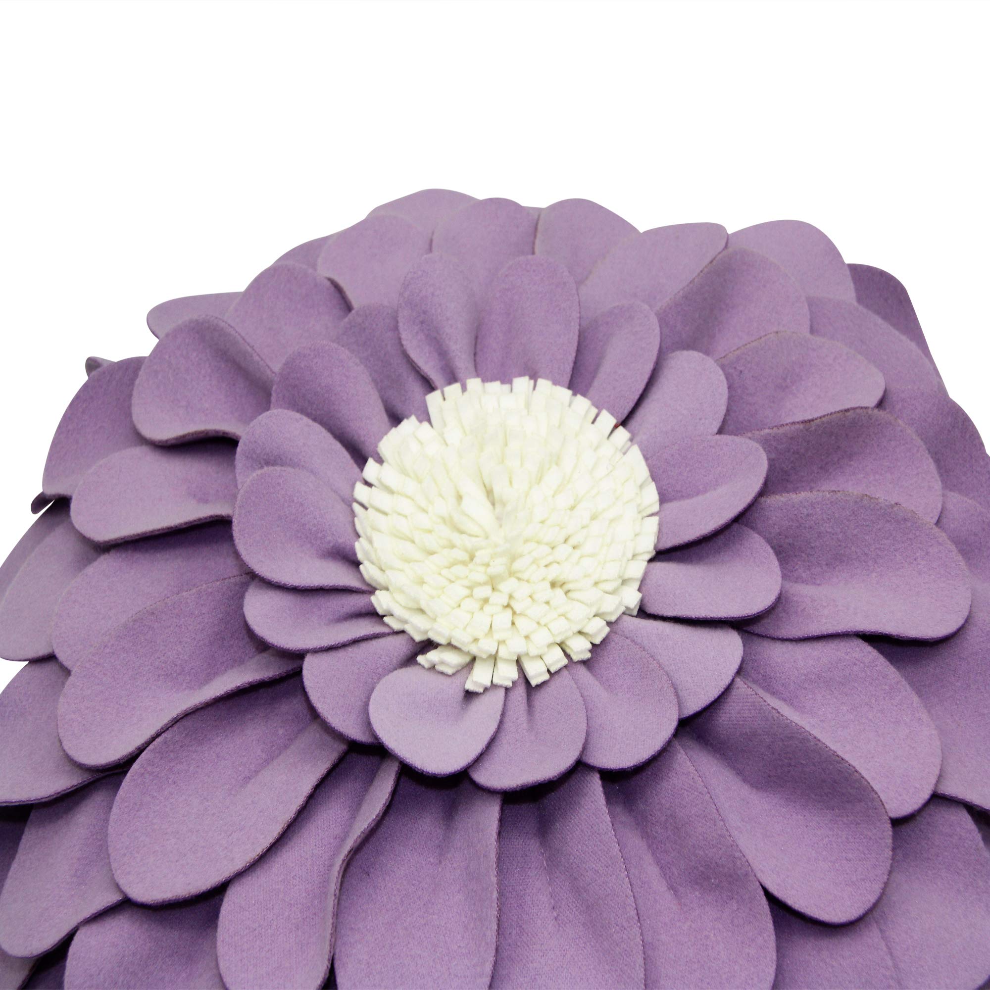 3D Happy Daisy Flower Throw Pillow - Soft Round Decorative Pillow for Couch, Bed & Home Decor - Cozy Flower Shaped Design - Perfect for Living Room, Bedroom & Nursery Decorations