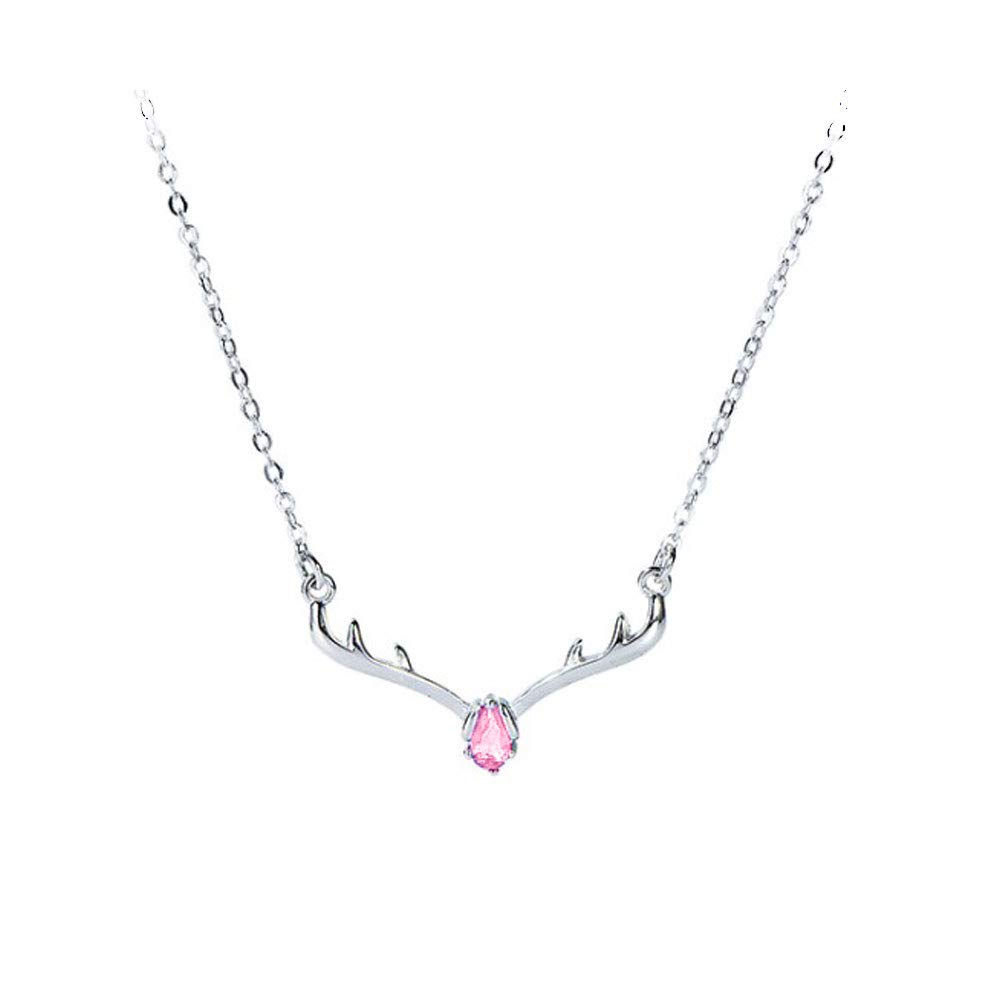 MiniJewelry Sterling Silver Antler Necklace for Women - Deer Horn Pendant Gift for Sister, Mum, Daughter & Best Friend - Perfect for Birthdays, Anniversaries & Everyday Wear