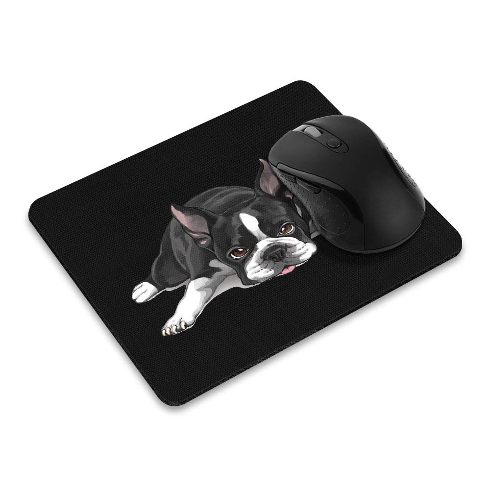 Non-Slip Rectangle Mouse Pad with Cute Boston Terrier Design - WIRESTER Large Gaming Mousepad for Office, Home & PC Desk - Perfect for Work, Gaming & Computer Use