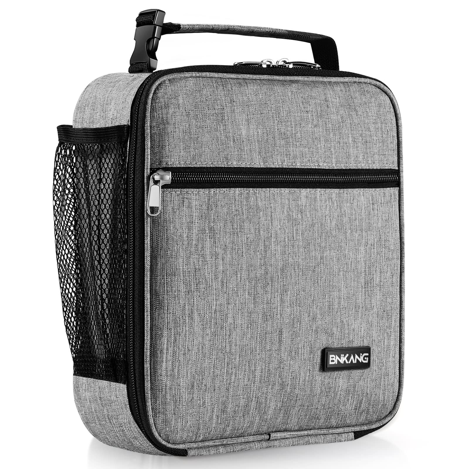 Insulated Lunch Box for Adults - Durable Reusable Small Lunch Bag for Men & Women, Light Gray Tote Bag - Perfect for Office, School, Picnics & Travel