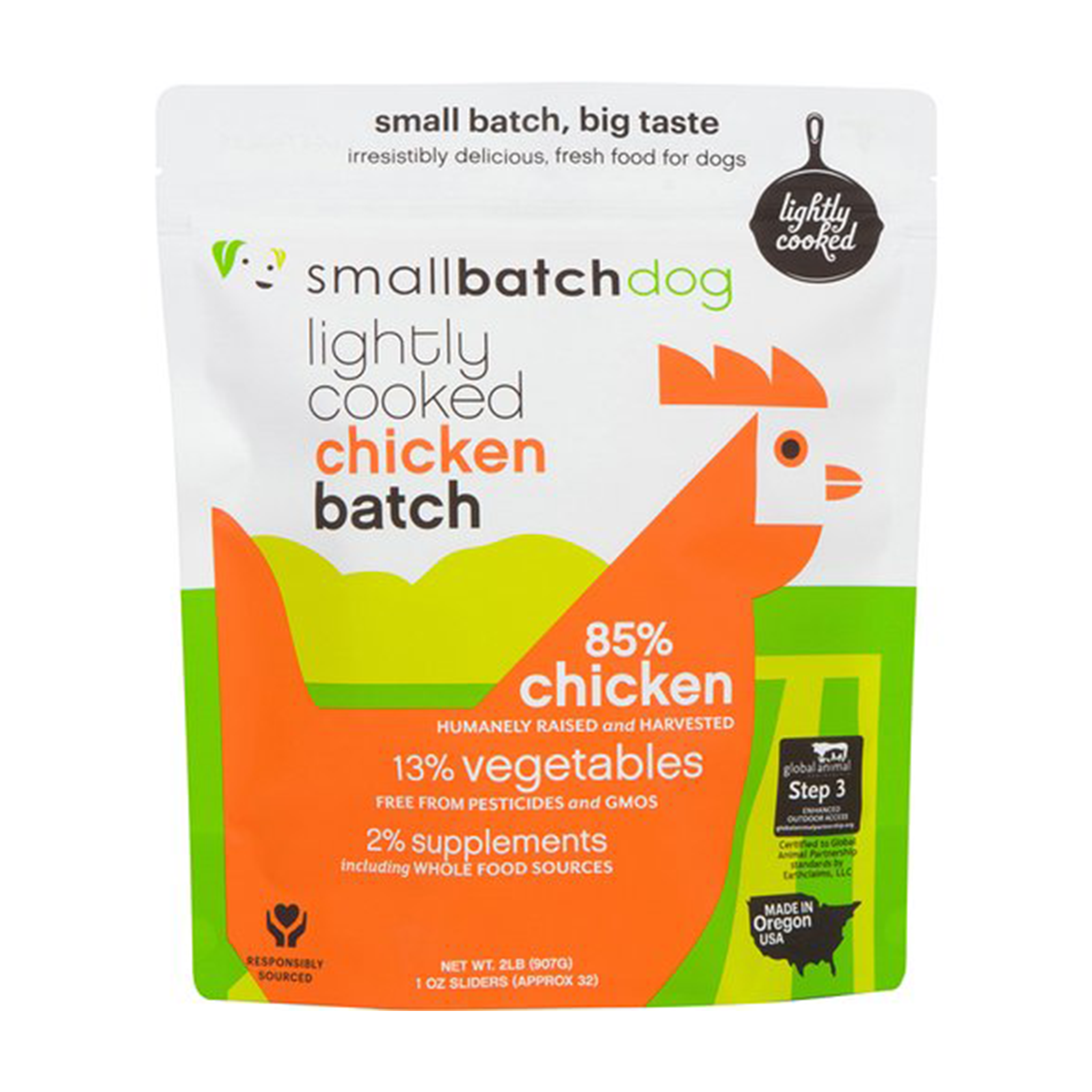 Premium Small-Batch Lightly Cooked Chicken for Dogs - Grain-Free, High-Protein Dog Food for Puppies & Adult Dogs - Perfect for Training, Treats & Mealtime