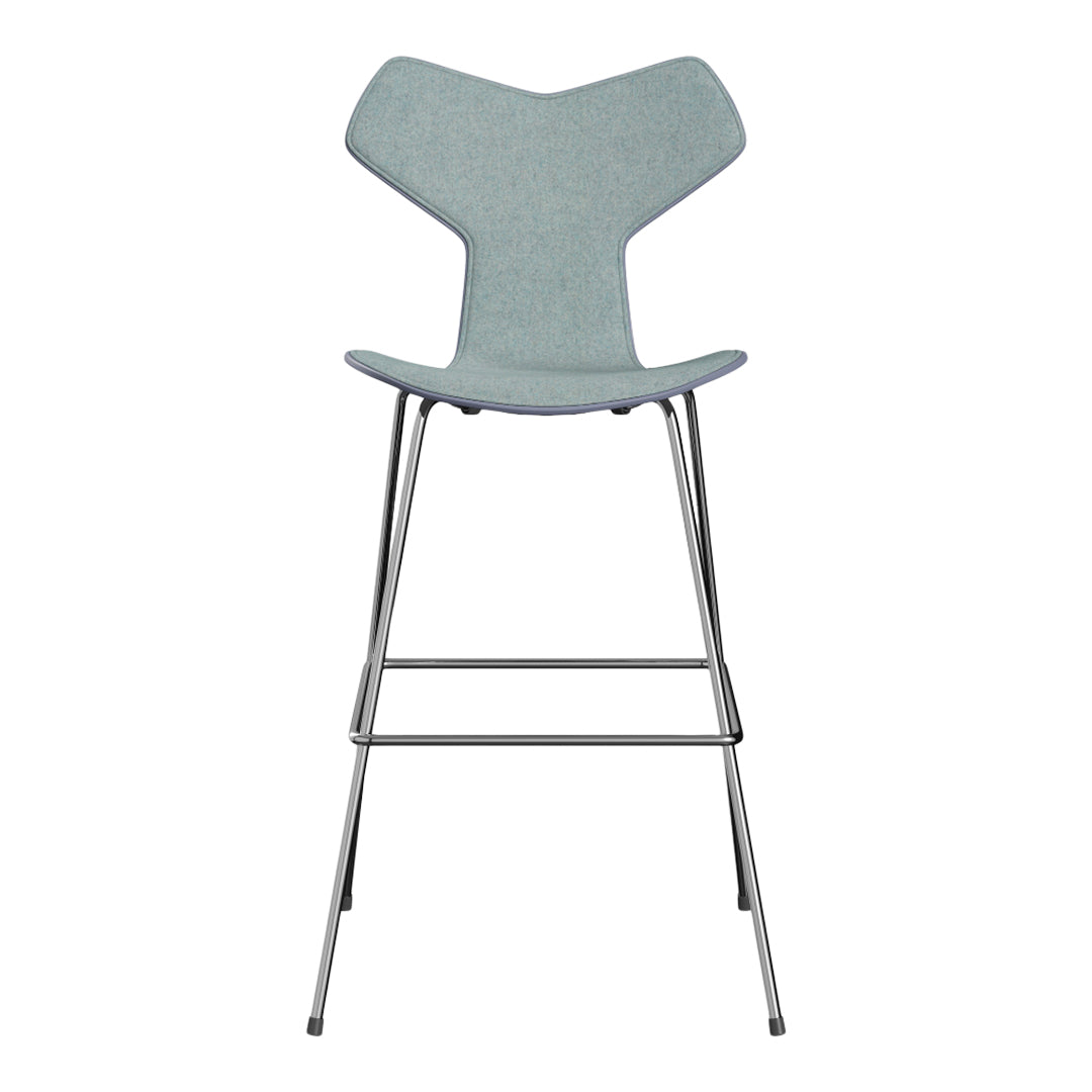 Premium Grand Prix Bar Stool 3139 - Colored Ash Wood with Front Upholstered Seat - Perfect for Kitchen Islands, Home Bars & Modern Dining Areas