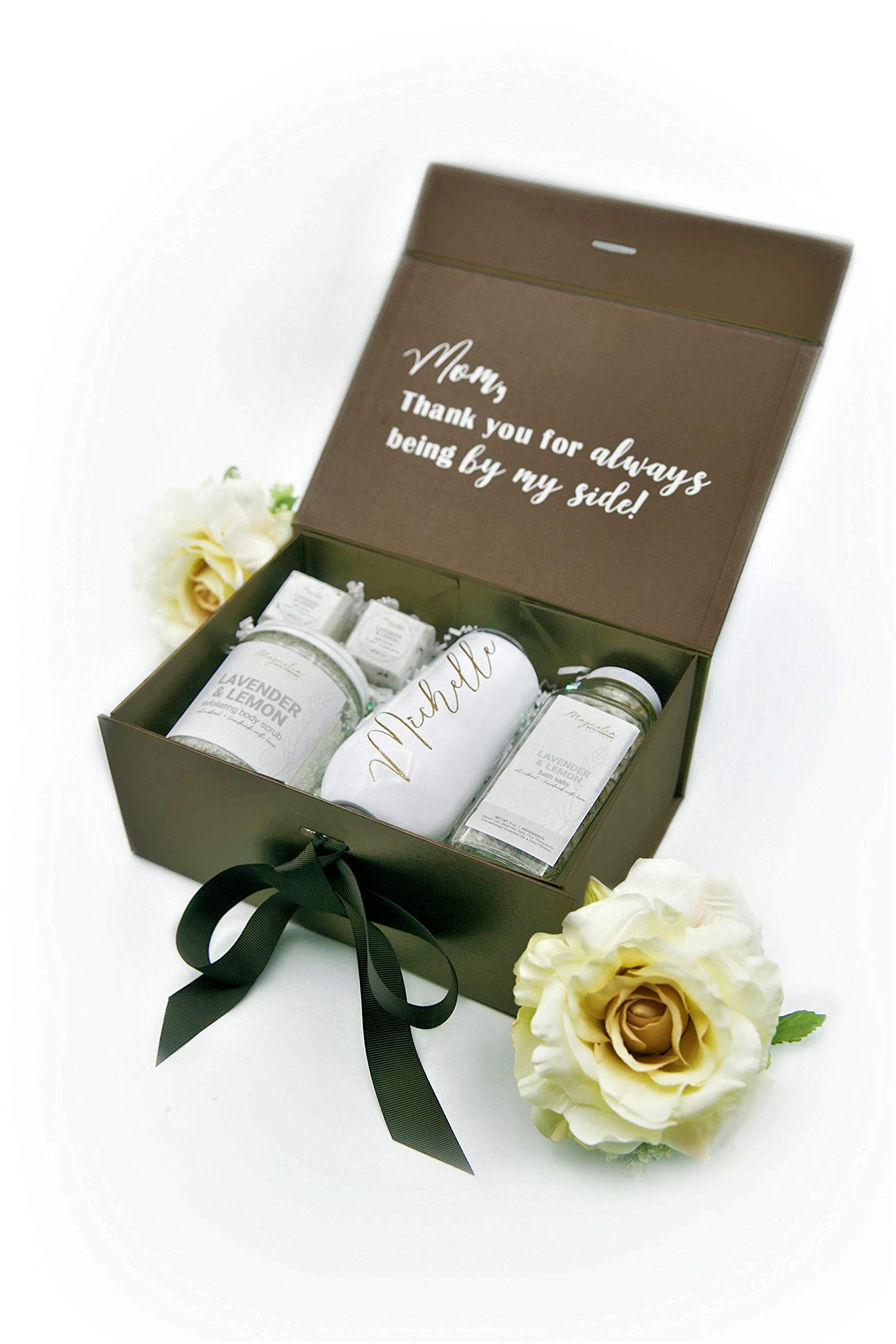 Personalized Self Care Gift Set for Women - Spa & Relaxation Gifts for Her, Birthday, Anniversary, Mother's Day | Includes Bath Bombs, Candles, Essential Oils