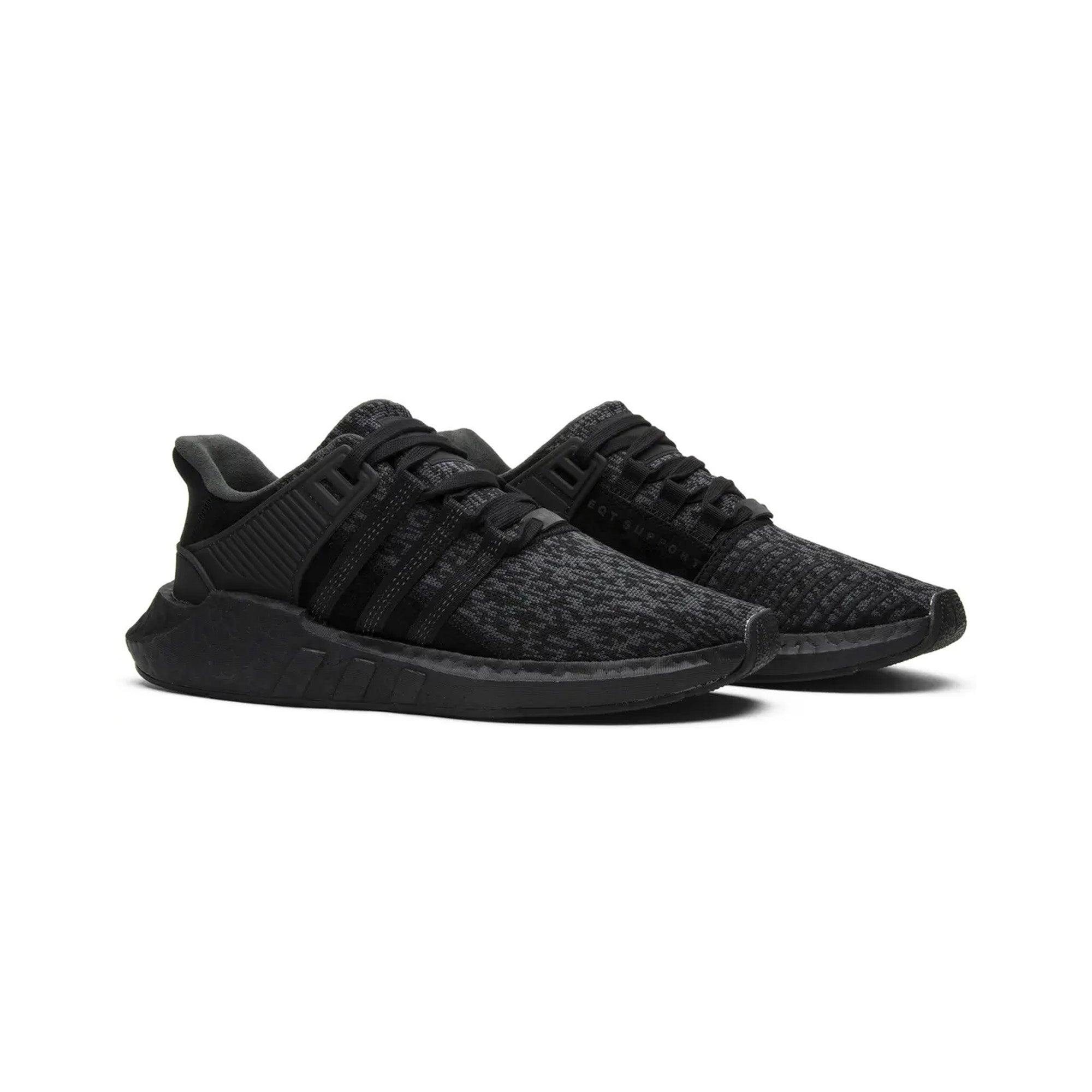 Adidas EQT SUPPORT 93/17 Running Shoes - Triple Black Colorway | Men's Athletic Sneakers for Gym, Training & Casual Wear